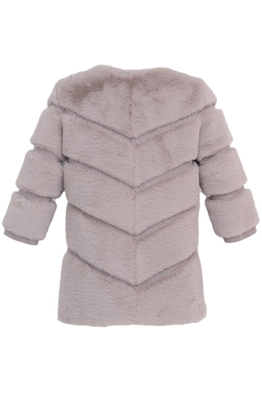 Classic Suni Kürk Ceket - Gri