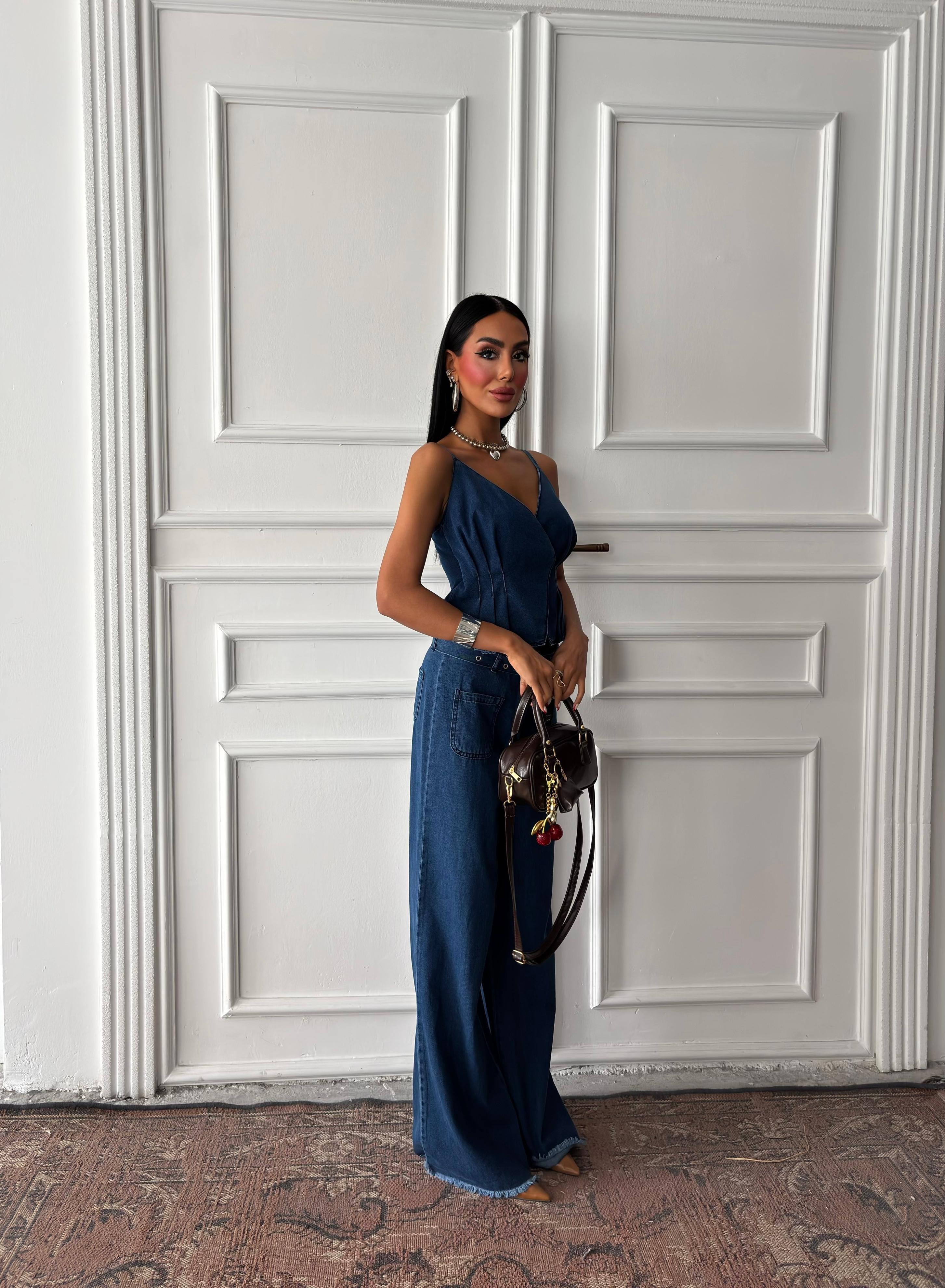 J2U İKİLİ TAKIM 10166 - Denim Mavi