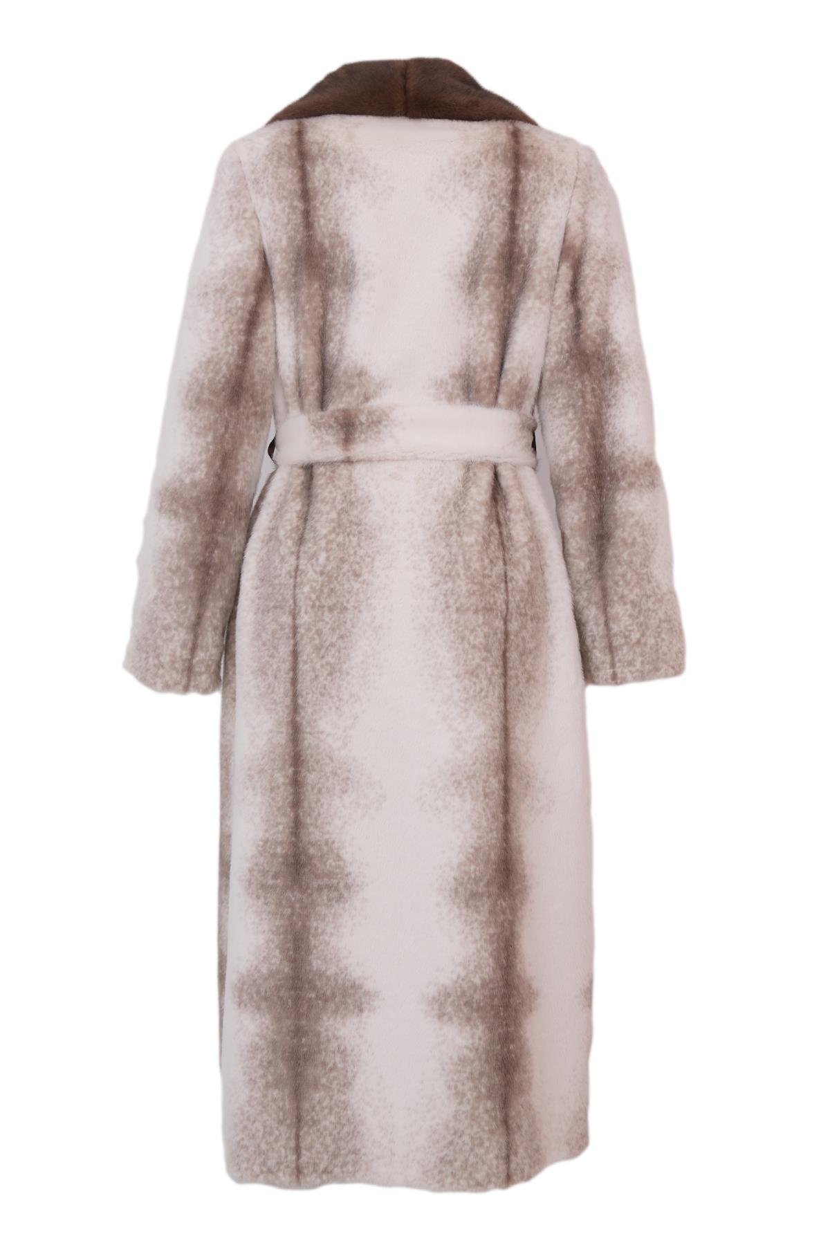 JADORE Suni Kürk Manto - Bej