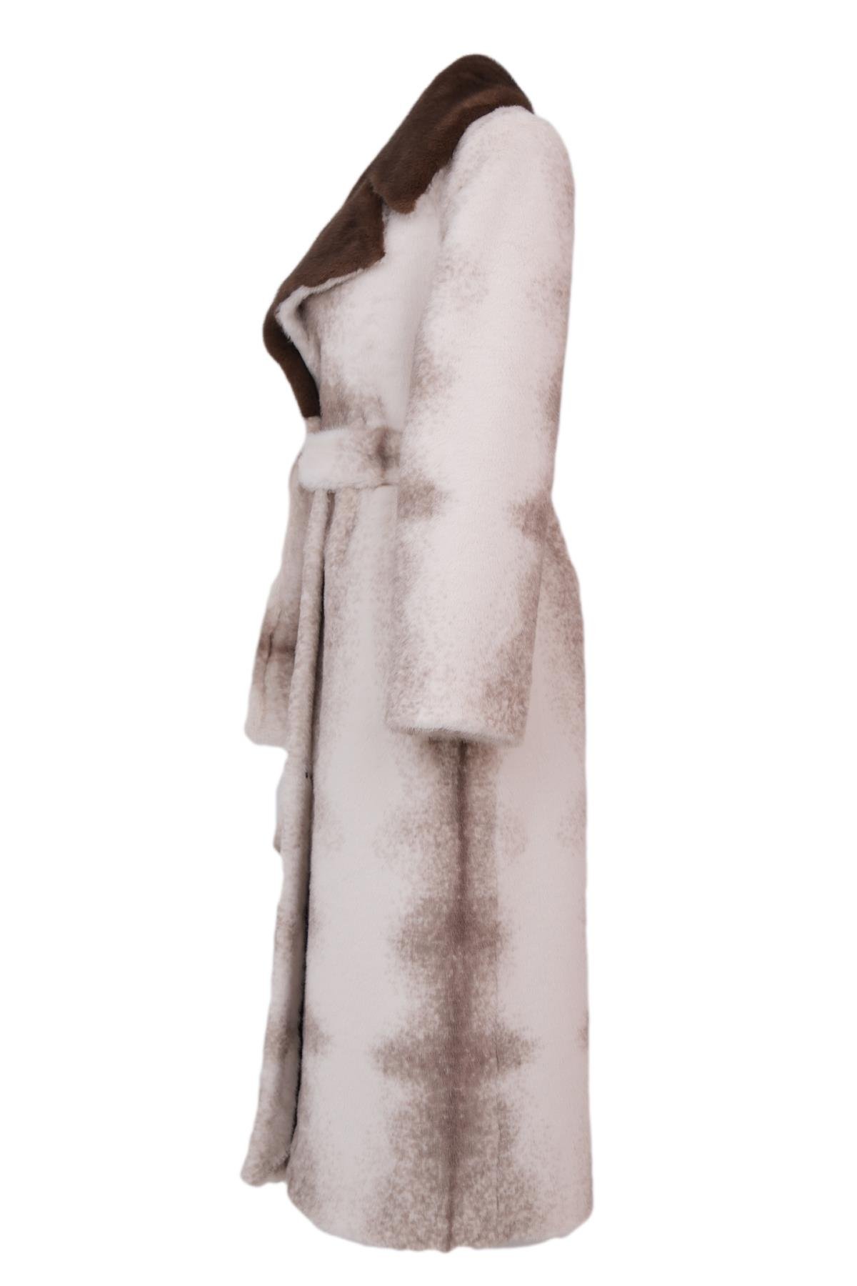 JADORE Suni Kürk Manto - Bej