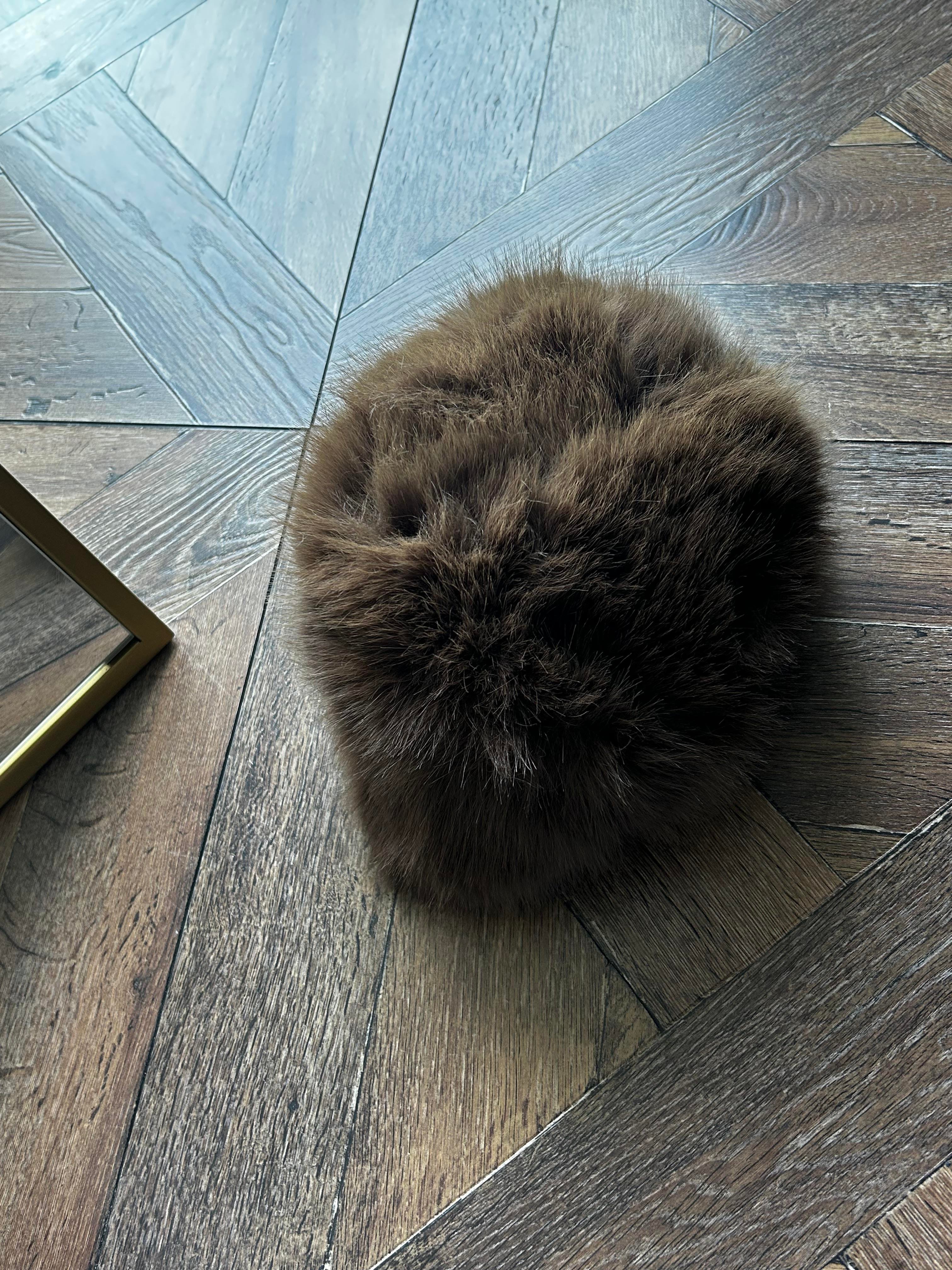 JF Kürklü Kalpak Şapka - Kahverengi