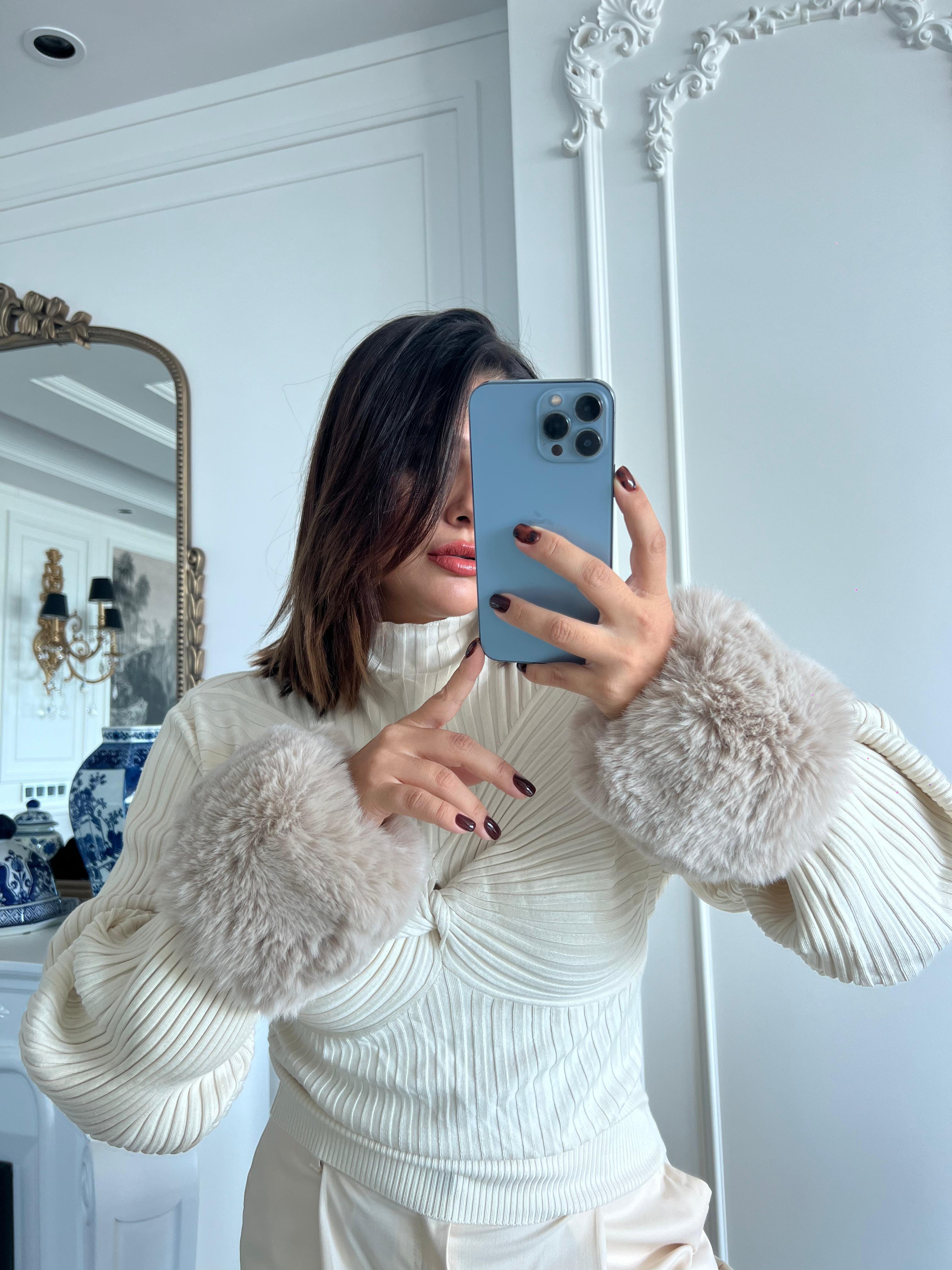 JF Kürklü Kolluk - Bej