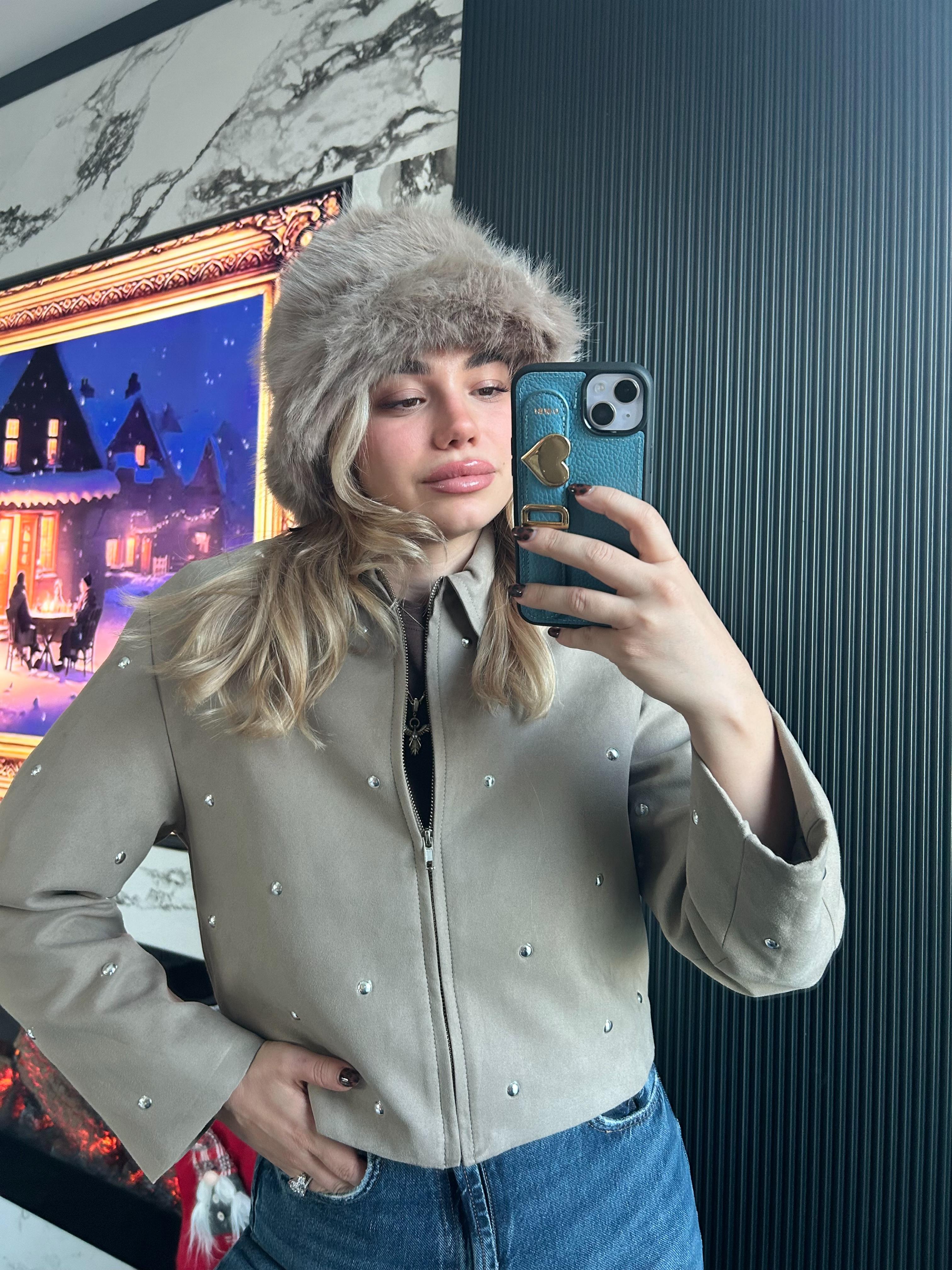 JF Peluş Bucket Şapka - Kahverengi