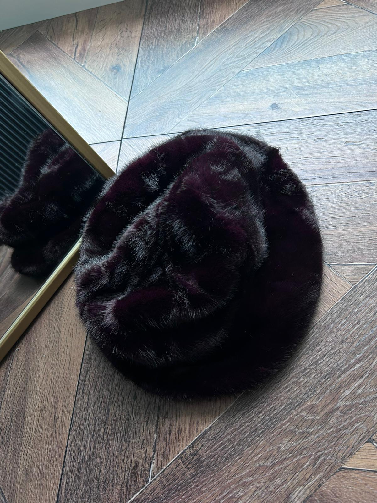 JF Peluş Şapka - Mürdüm