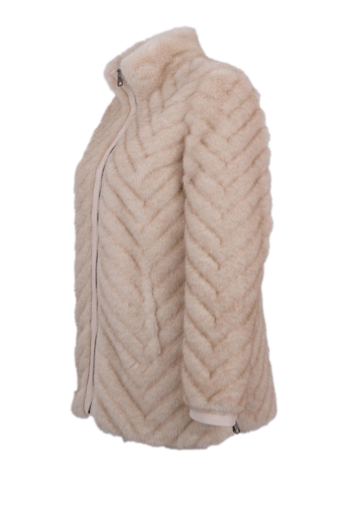 LIXUE Suni Kürk Ceket - Bej