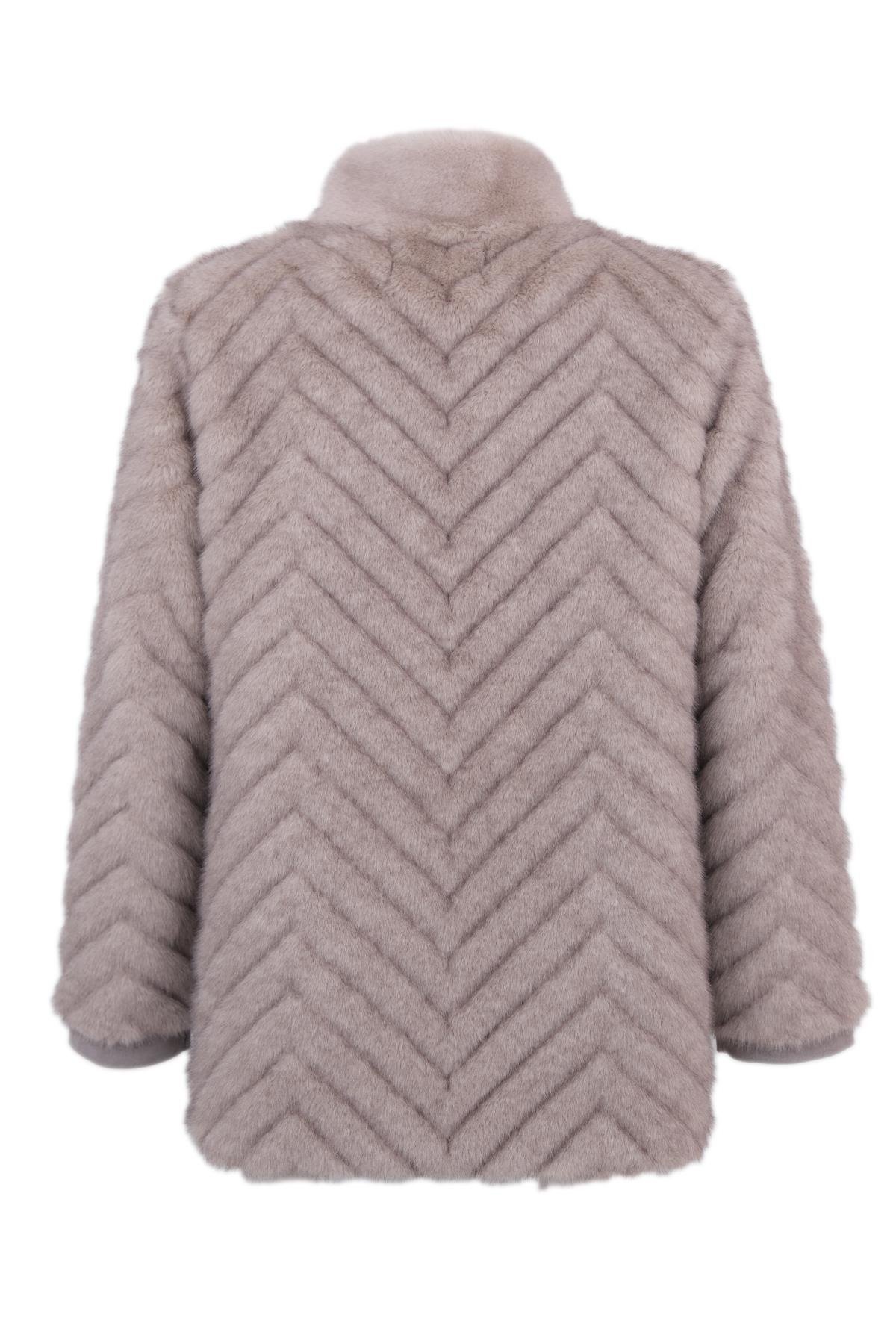 LIXUE Suni Kürk Ceket - Gri