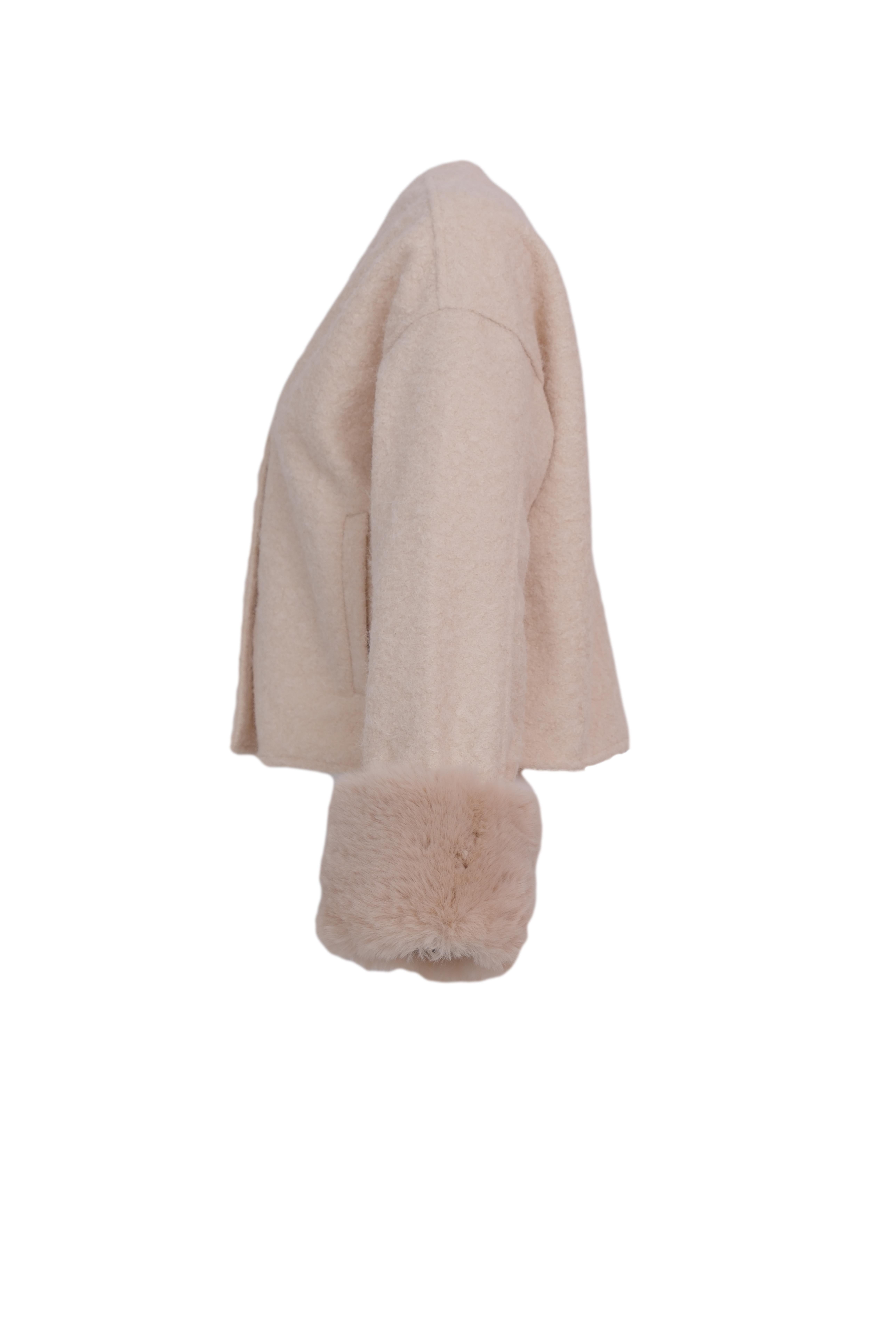 RUBA Kolları Kürklü Ceket - Bej