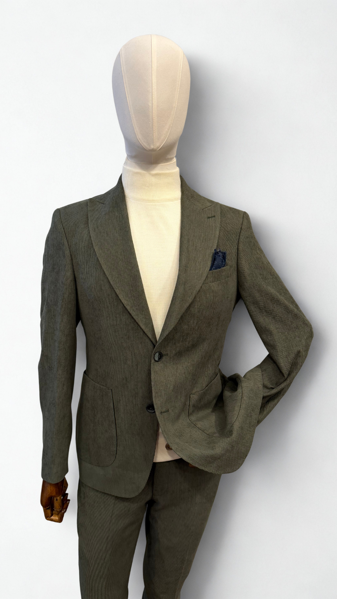 KADİFE TAKIM ELBİSE MAVİ