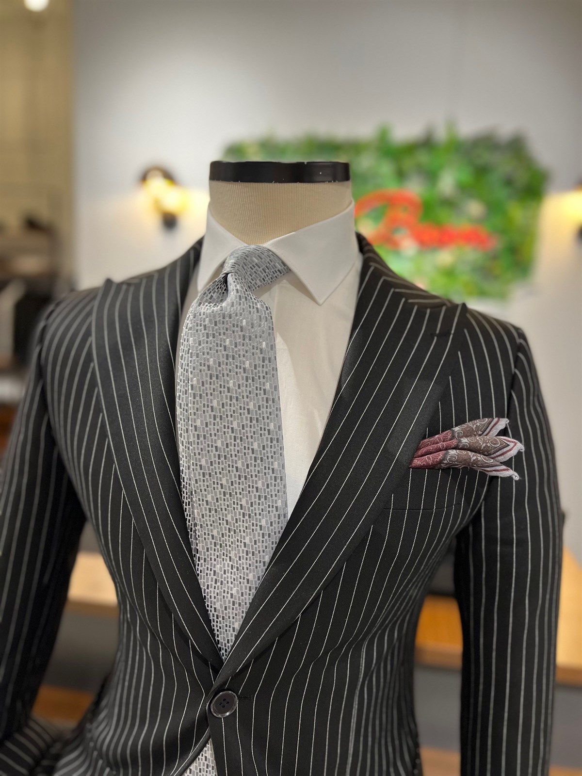 TEKIM ELBİSE ÇİZGİLİ SİYAH