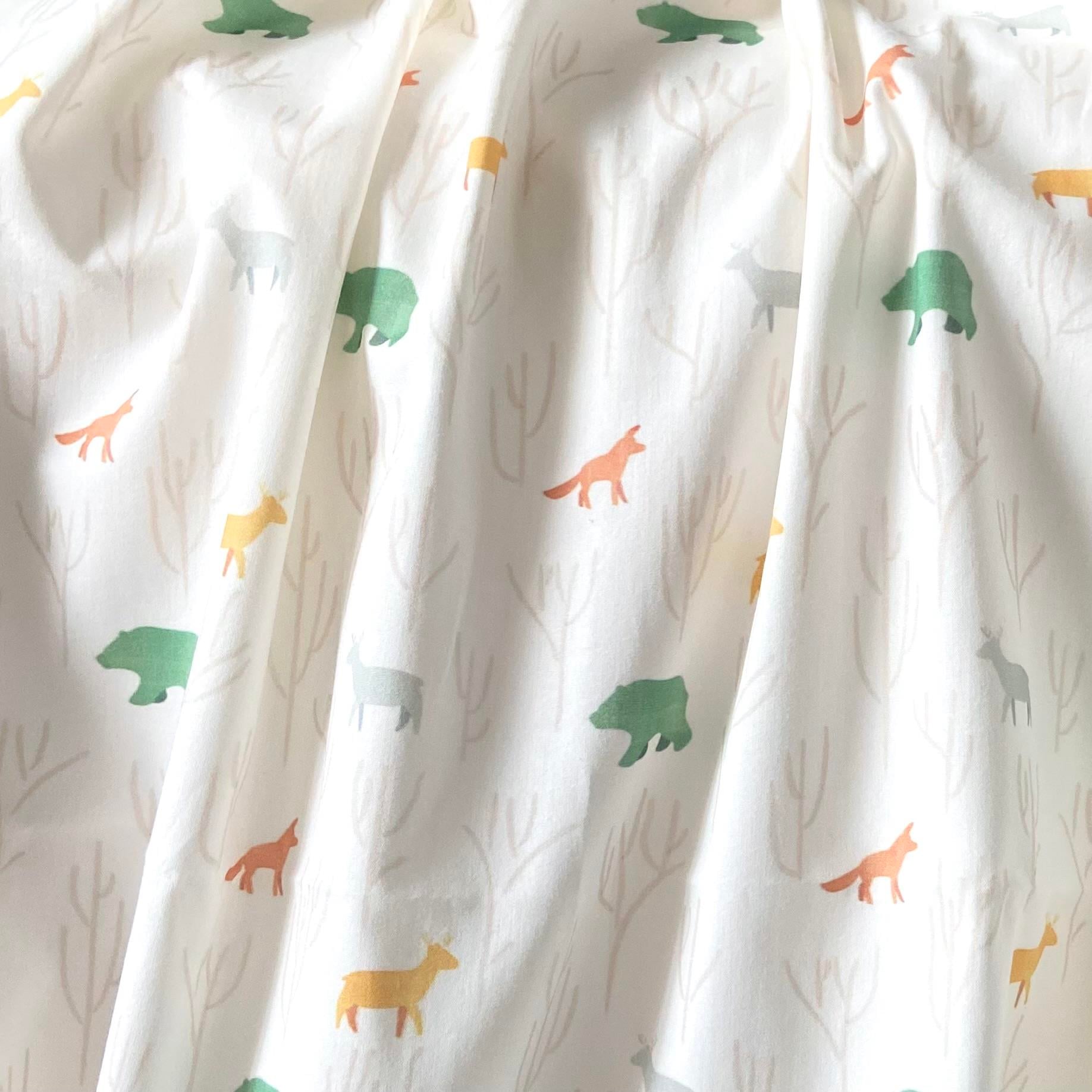 Abstract Animals Poplin Kumaş