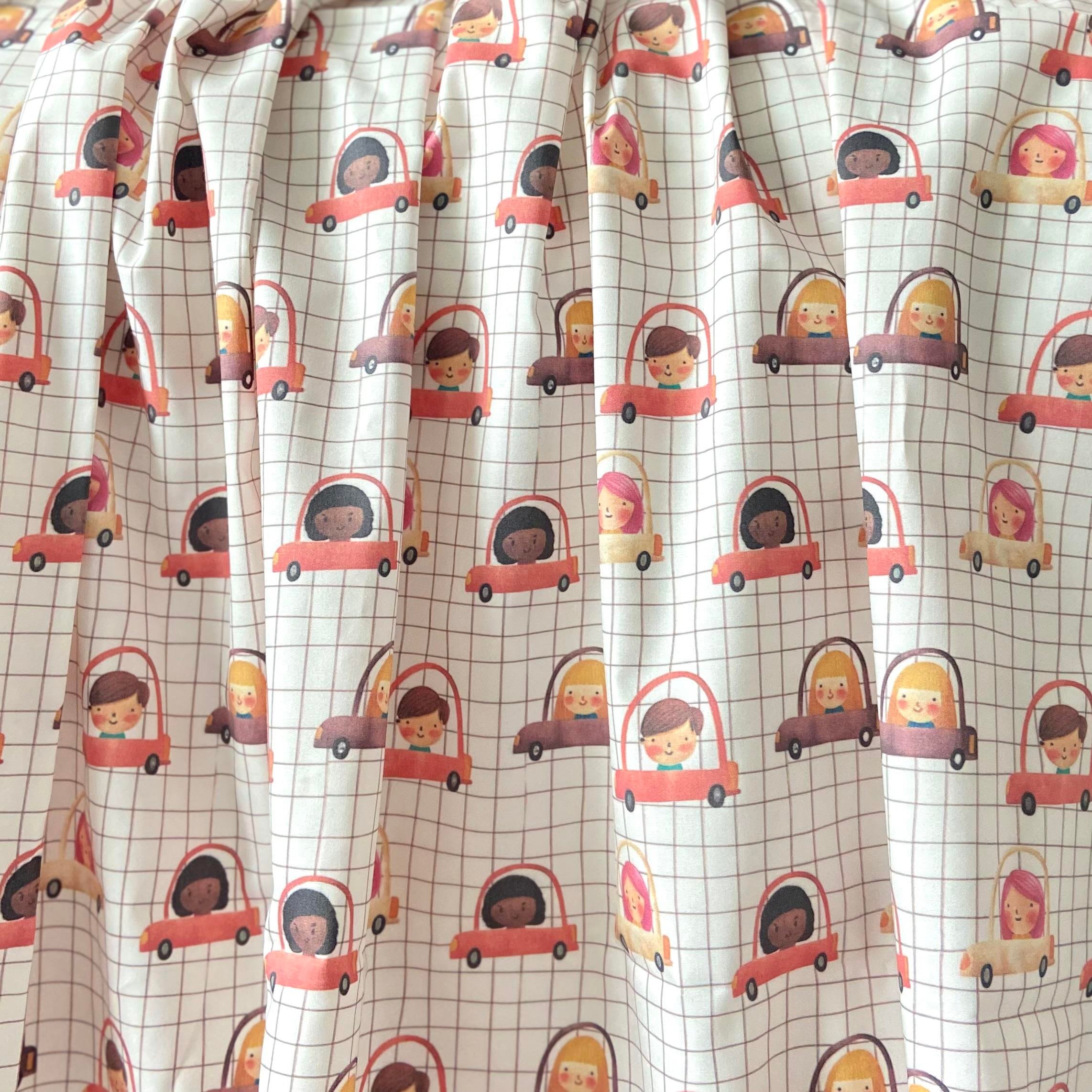 Cute Drivers Poplin Kumaş