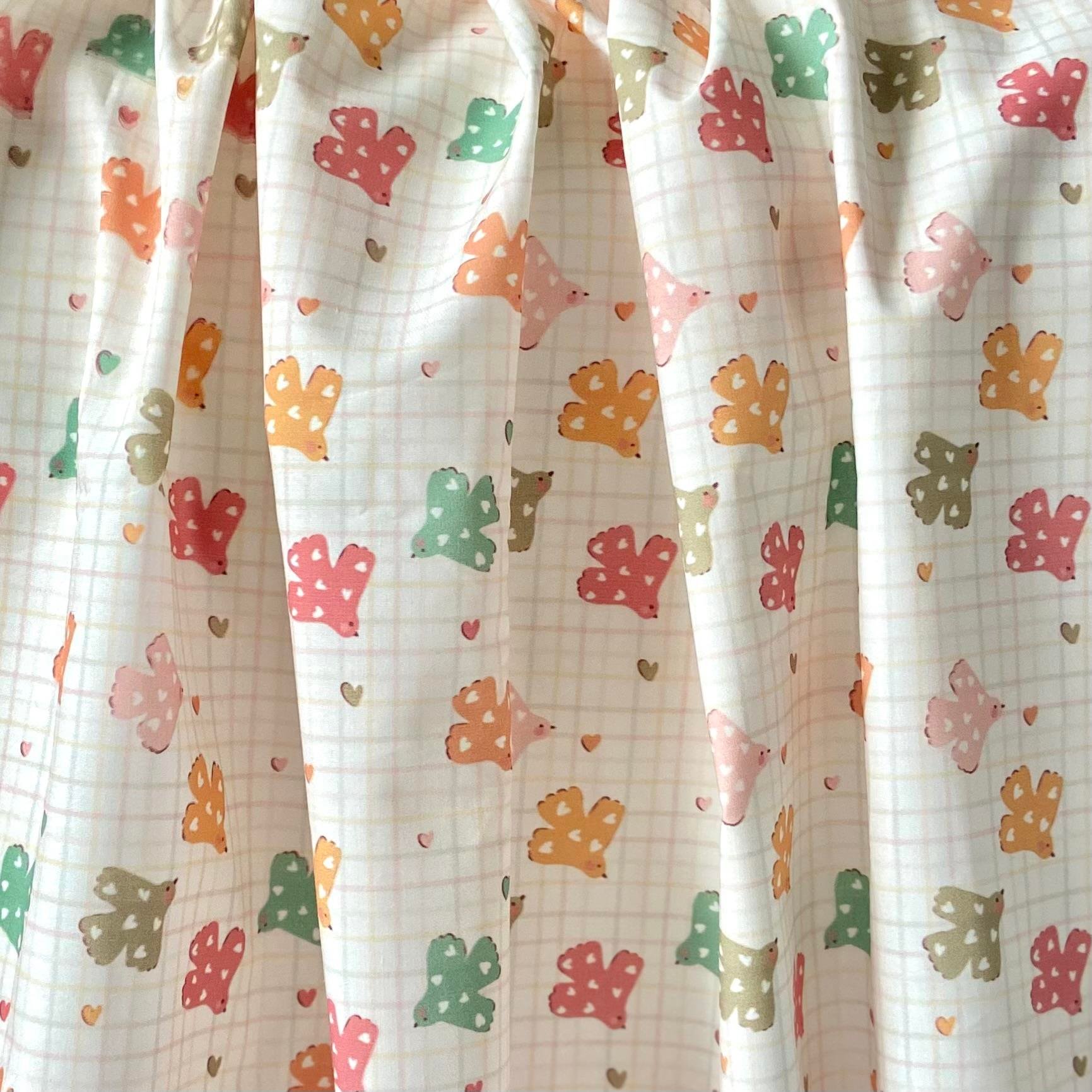 Birds Poplin Kumaş