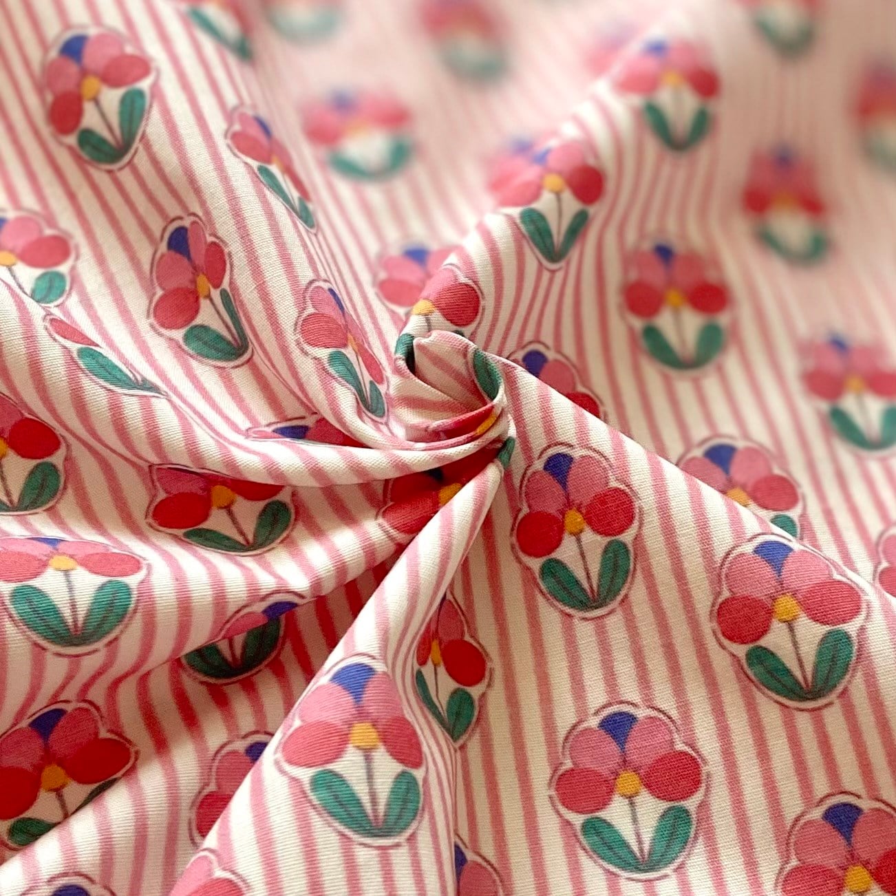 Bloom - Pink Poplin Kumaş