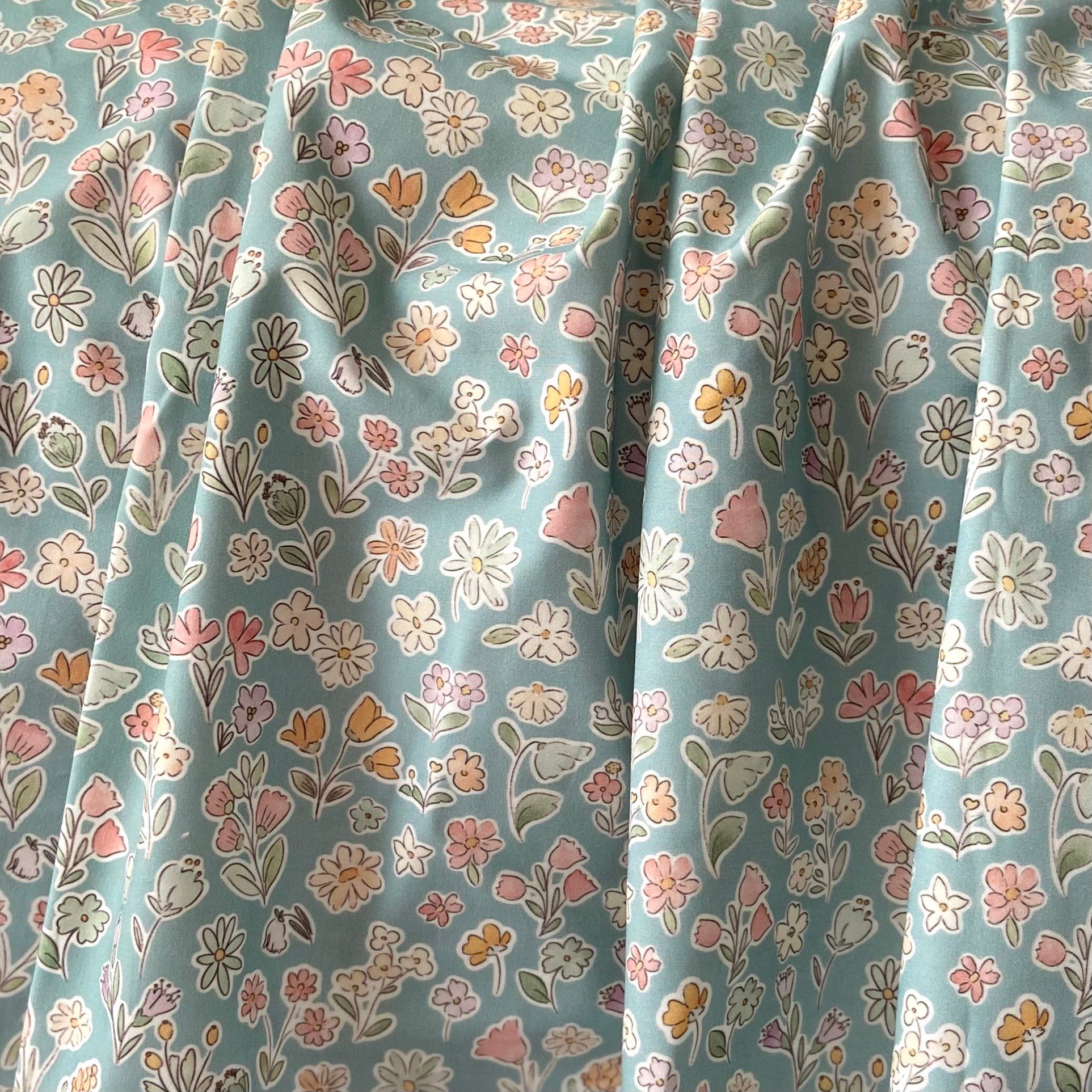 Botanica - Blue Poplin Kumaş