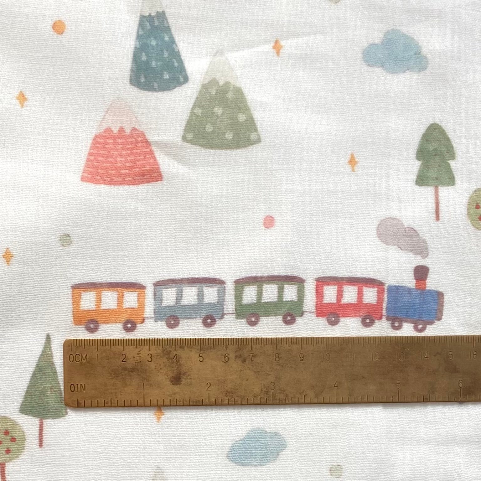 Choo-Choo Müslin Kumaş