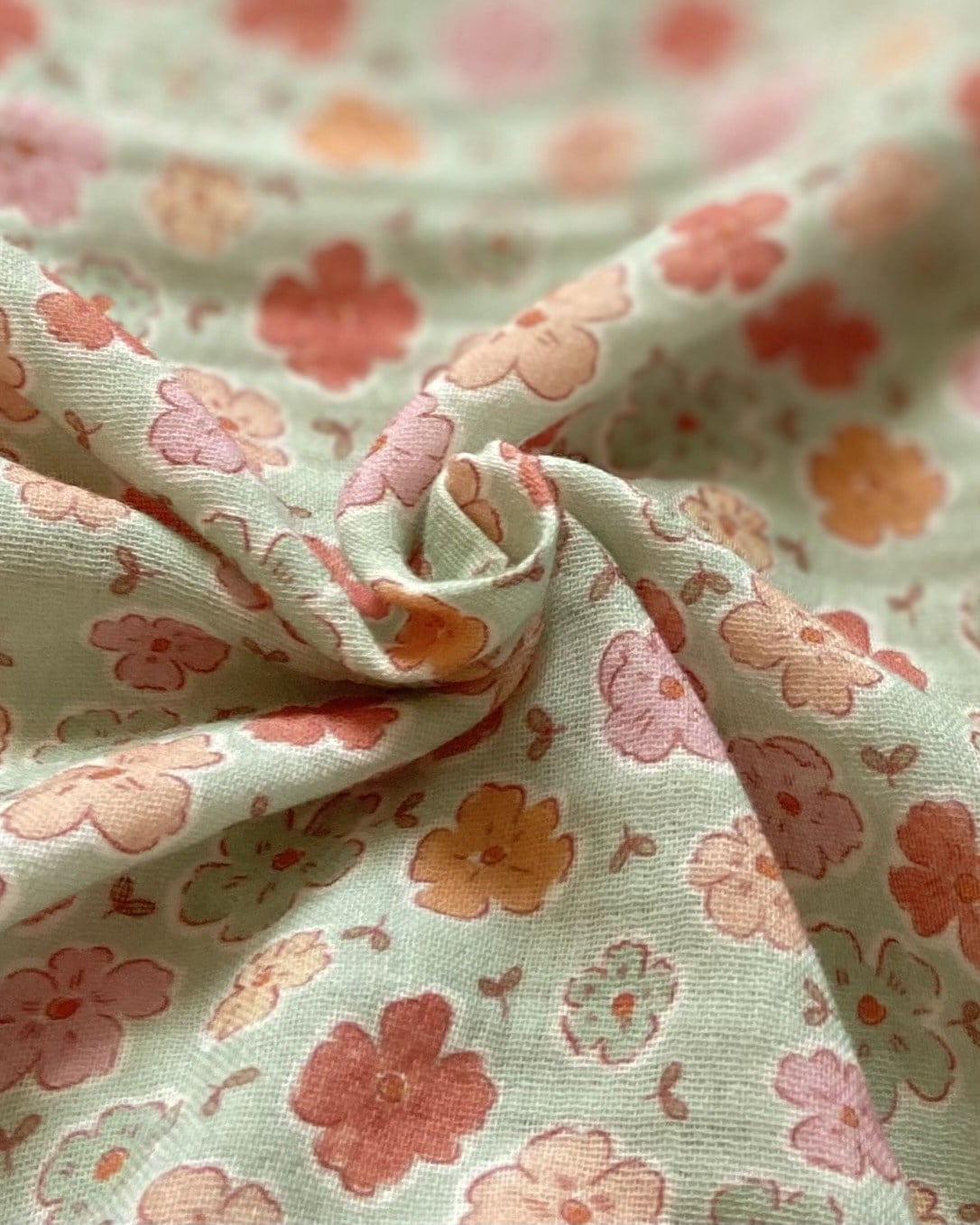 Cute Daisies - Mint Müslin Örtü