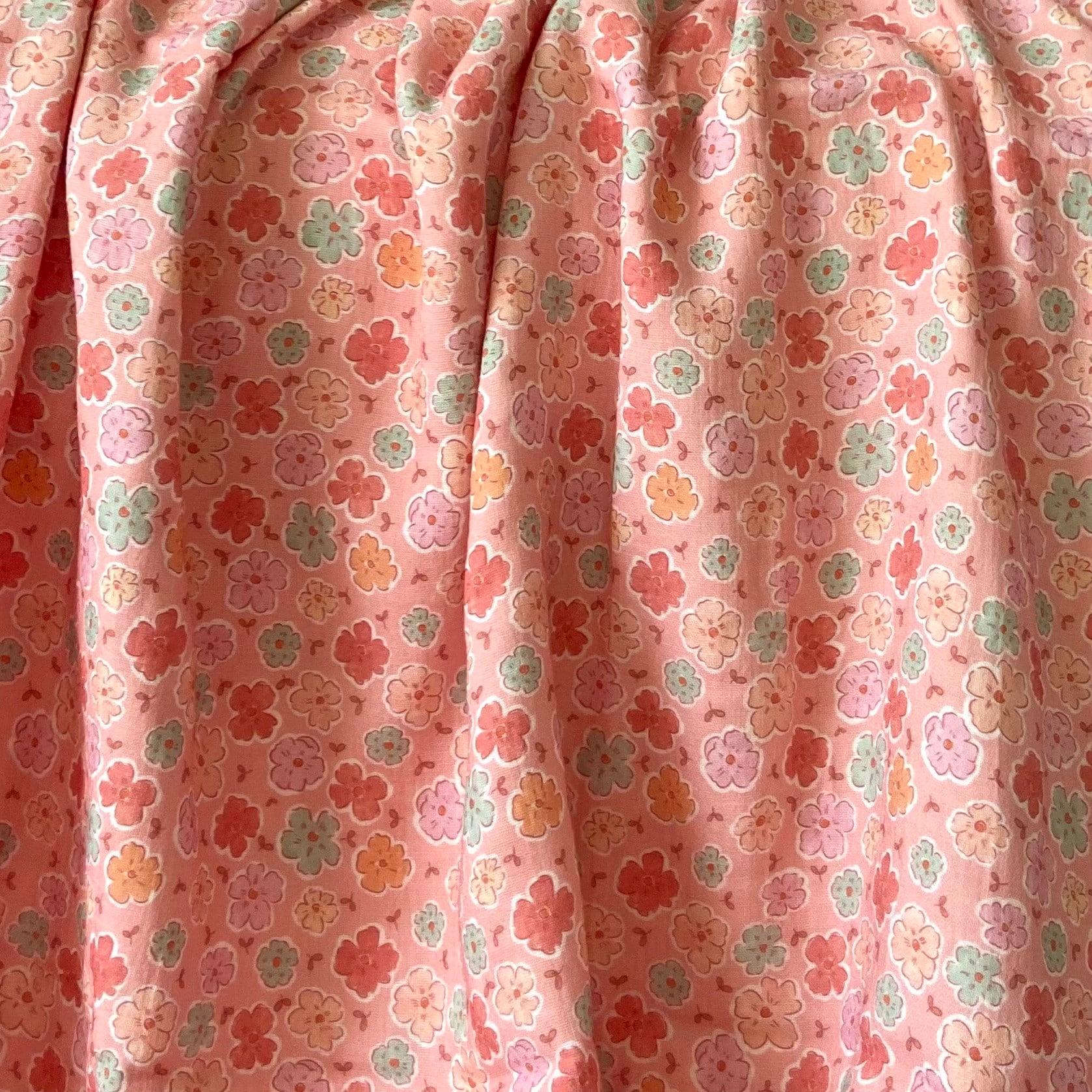 Cute Daisies - Pink Müslin Kumaş