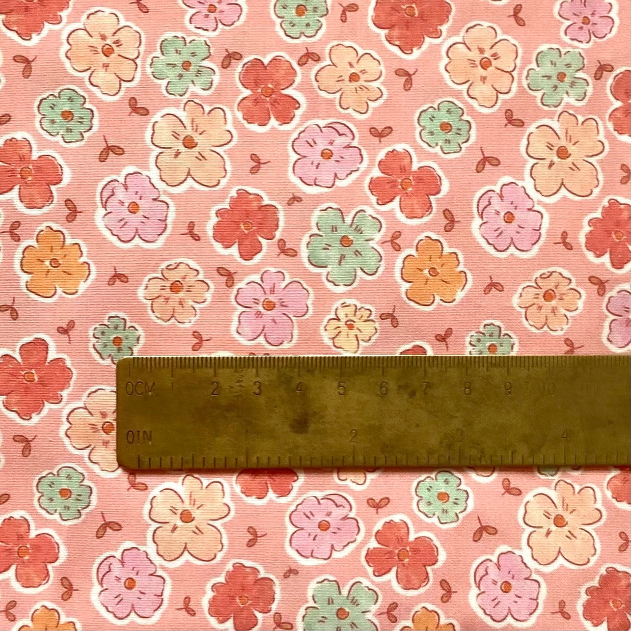 Cute Daisies - Pink Poplin Kumaş