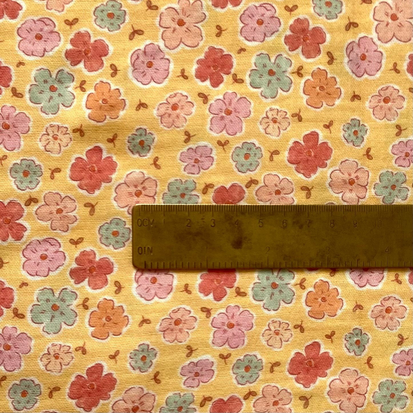 Cute Daisies - Yellow Müslin Kumaş