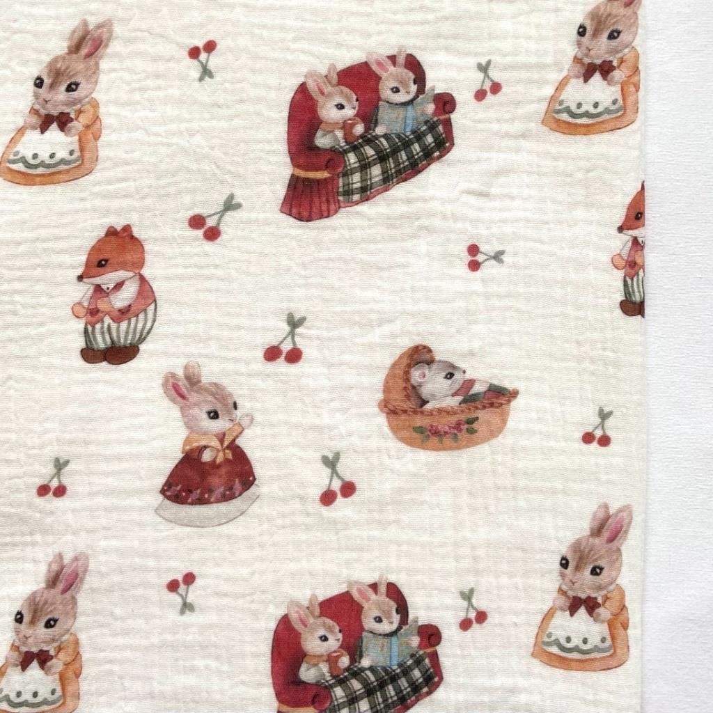 Cute Fam Red Müslin Örtü