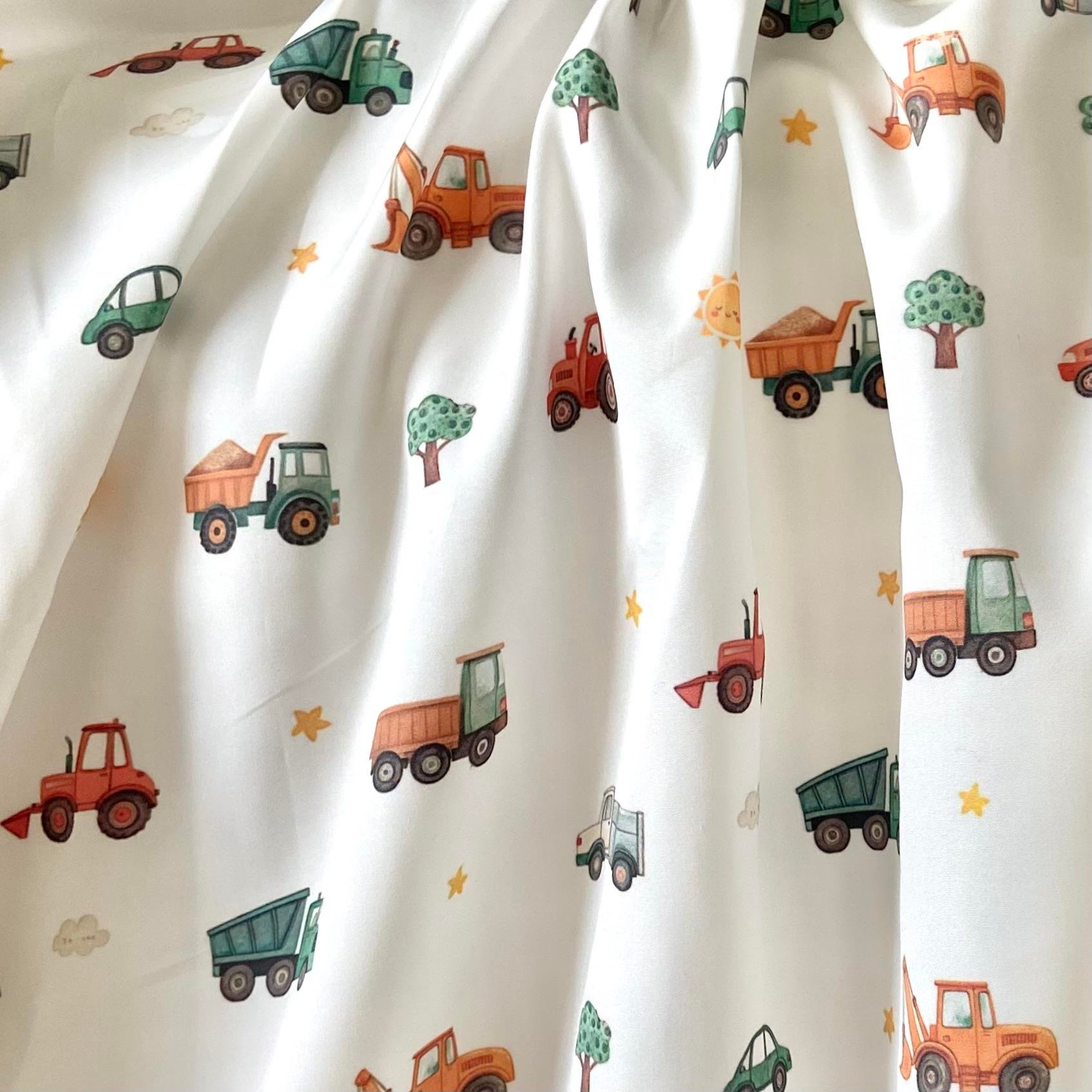 Cute Vehicles Poplin Kumaş
