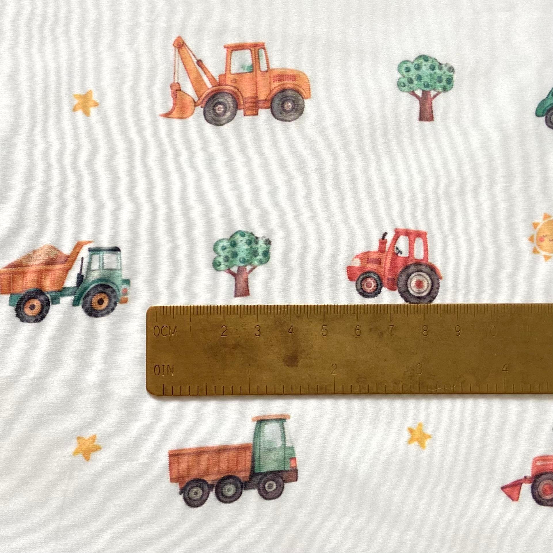 Cute Vehicles Poplin Kumaş