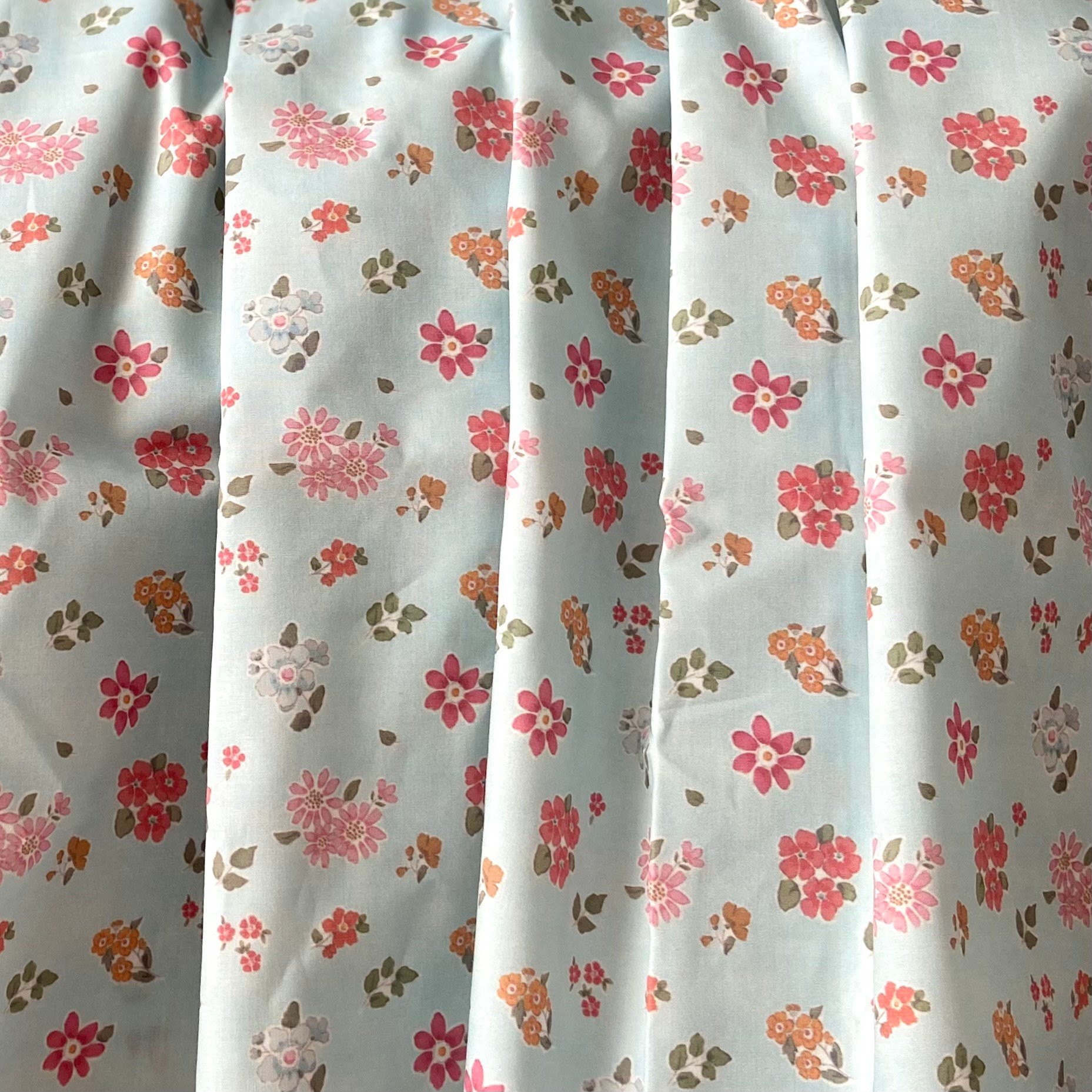 Fiona - Blue Poplin Kumaş