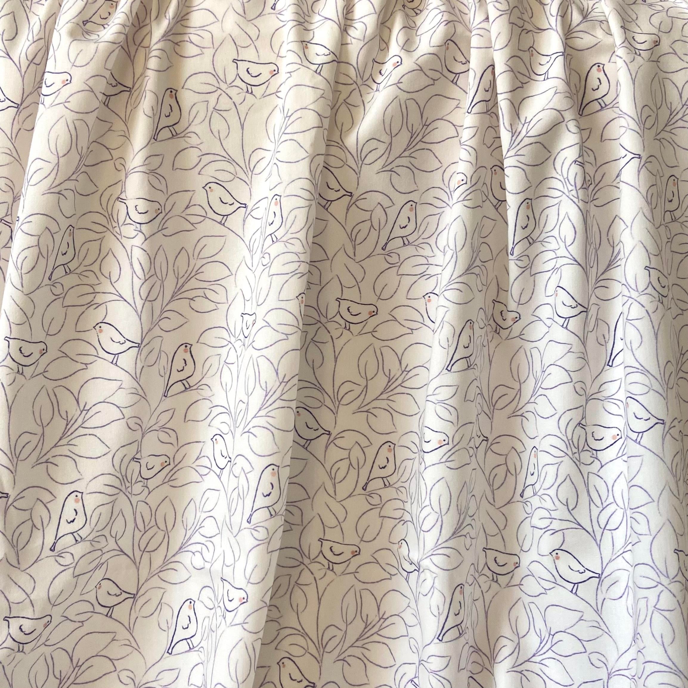 Inky - Birds Poplin Kumaş