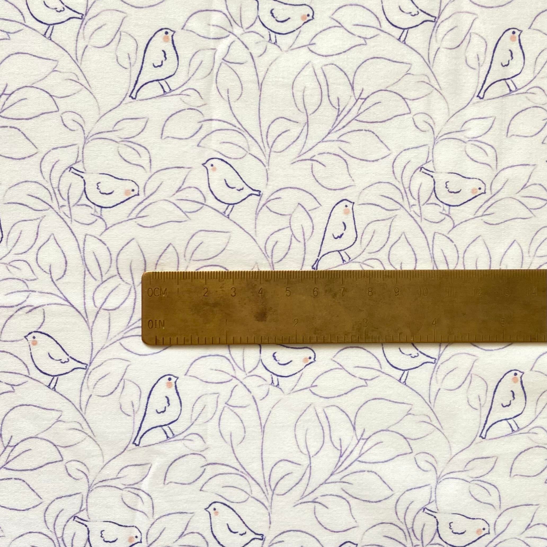 Inky - Birds Poplin Kumaş