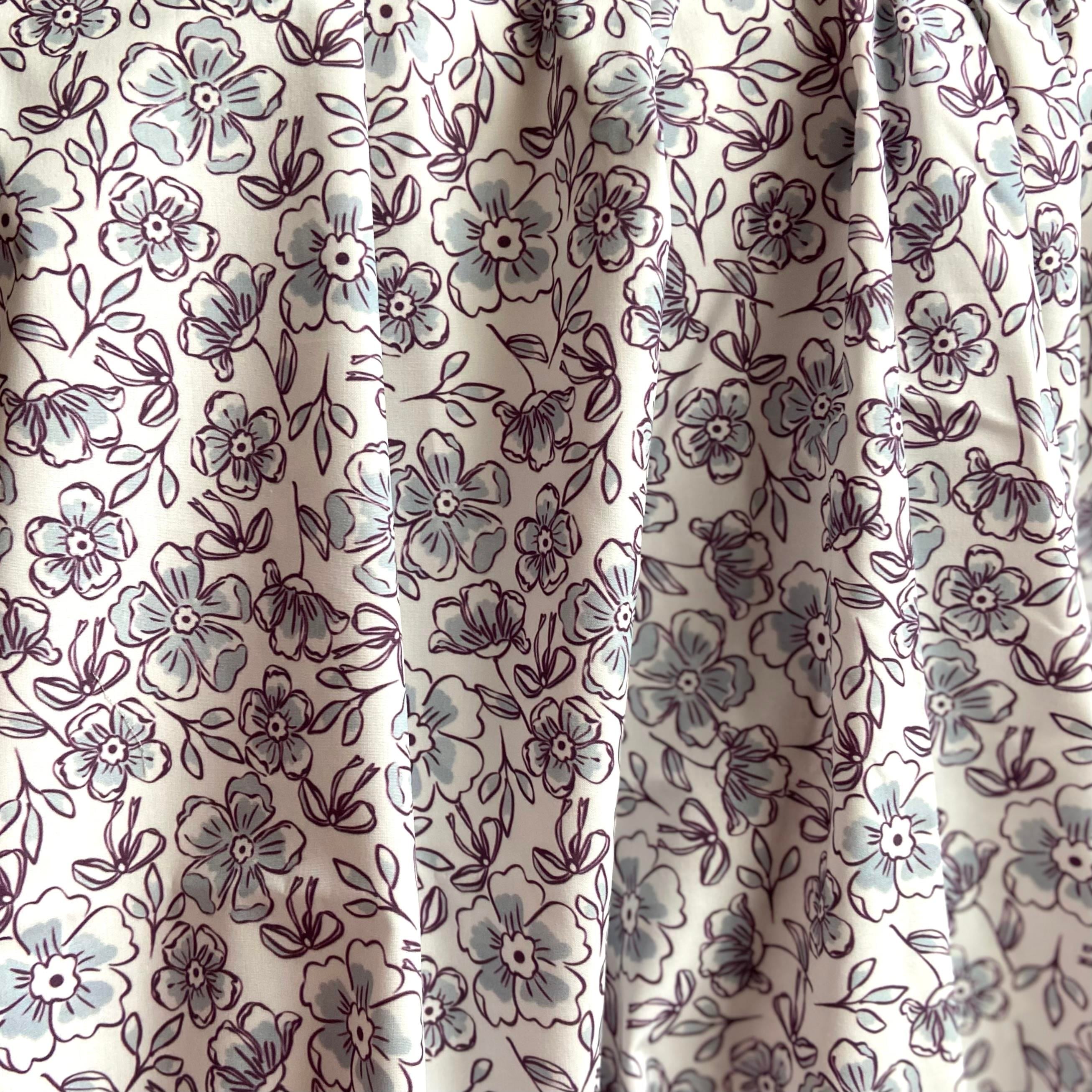 Inky Elegance Poplin Kumaş