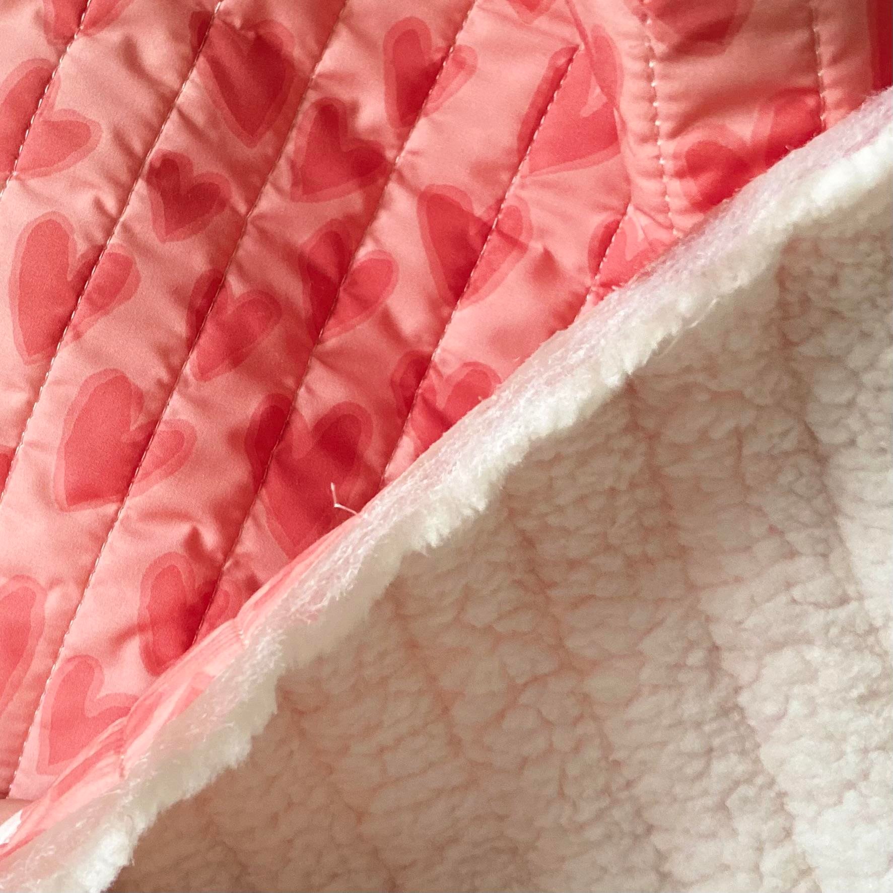 Love Hanım Organik Baskı Peluş Astarlı Kapitone Kumaş