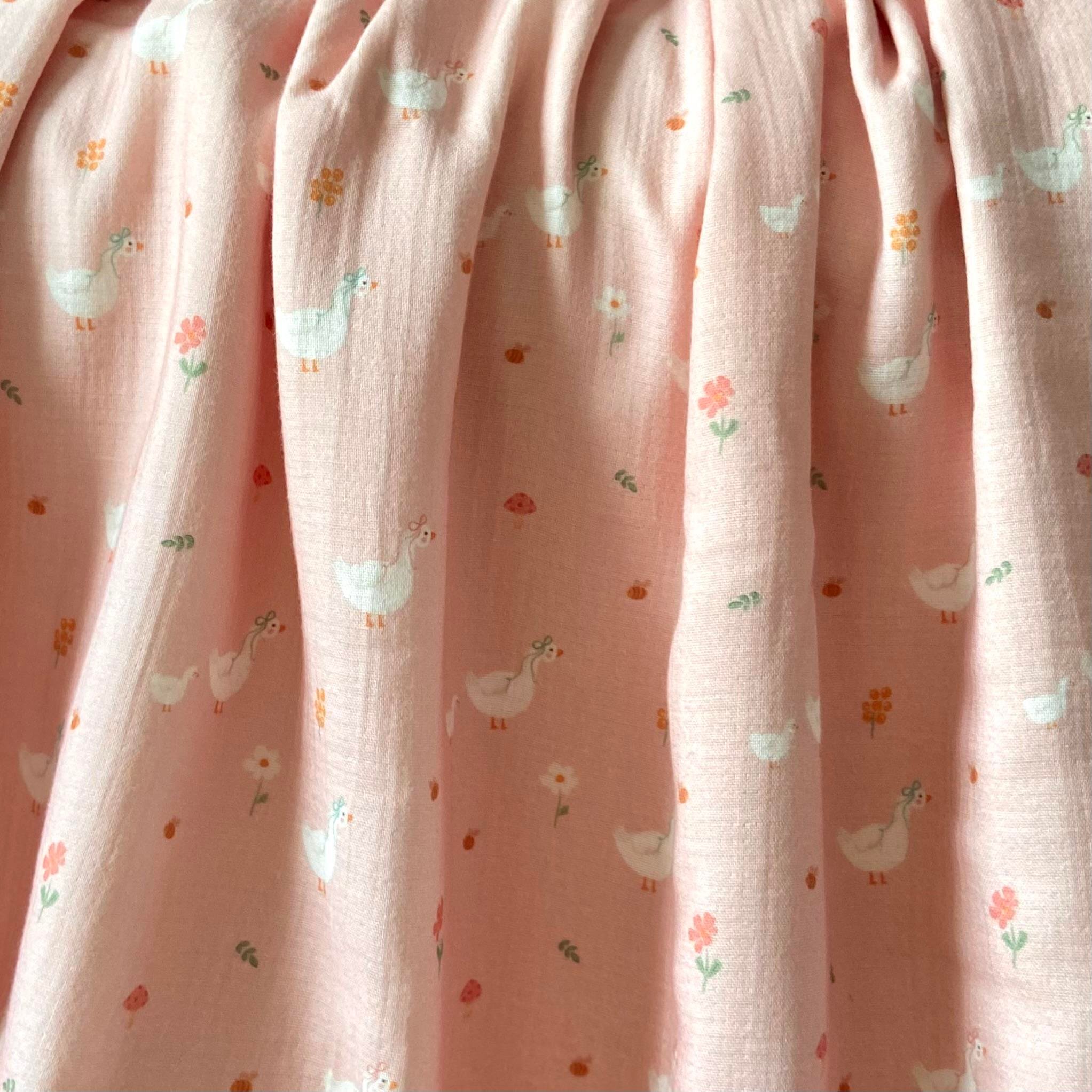 Ördek Hanım - Pembe Müslin Kumaş