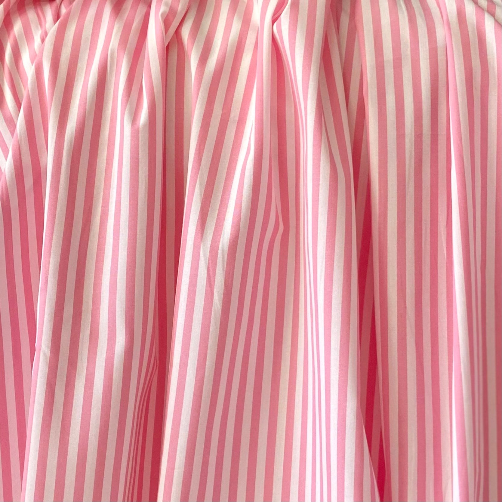 Pembe Çizgili Poplin Kumaş