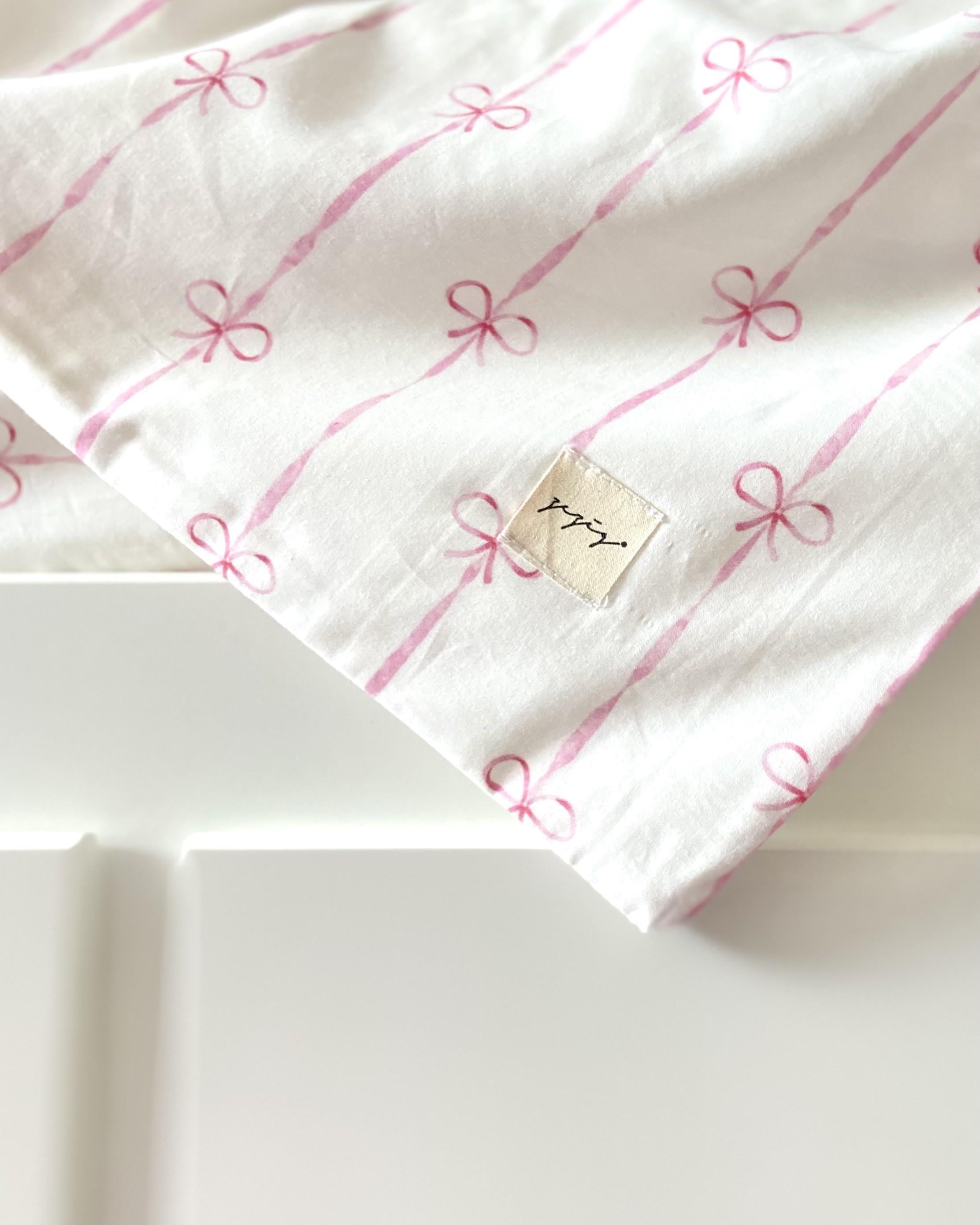 Pink Bow Baby Bedding Set