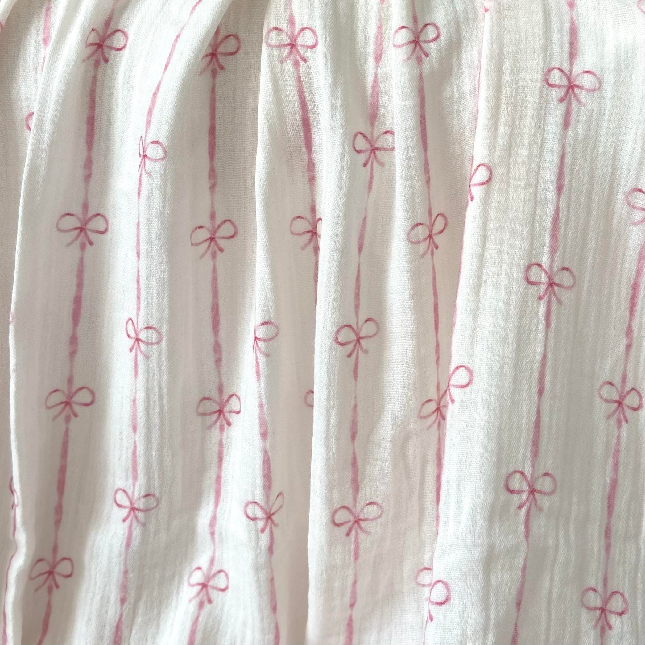 Pembe Fiyonk Müslin Kumaş