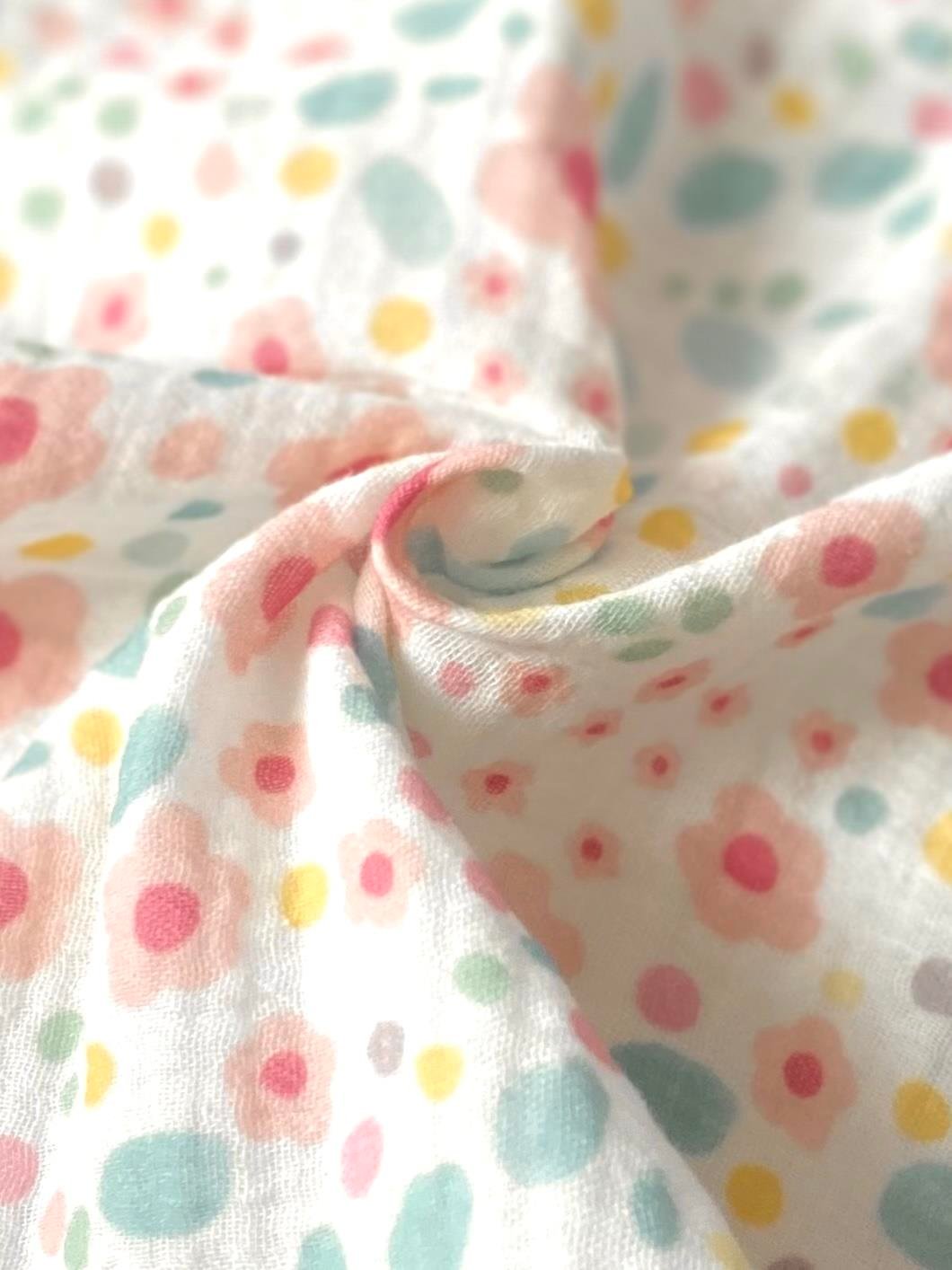 Pink Daisy Müslin Örtü