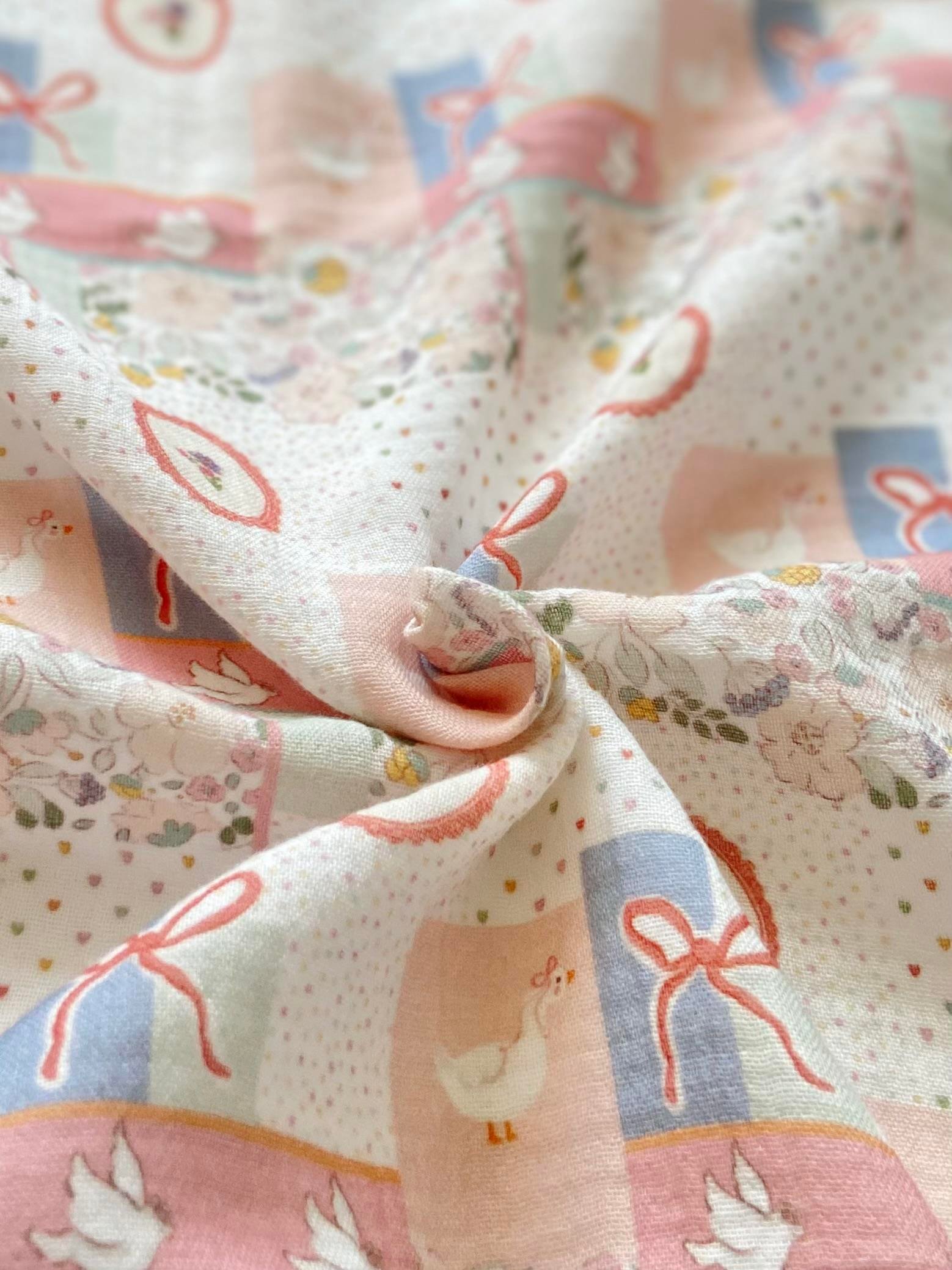 Pinky Patch Müslin Örtü