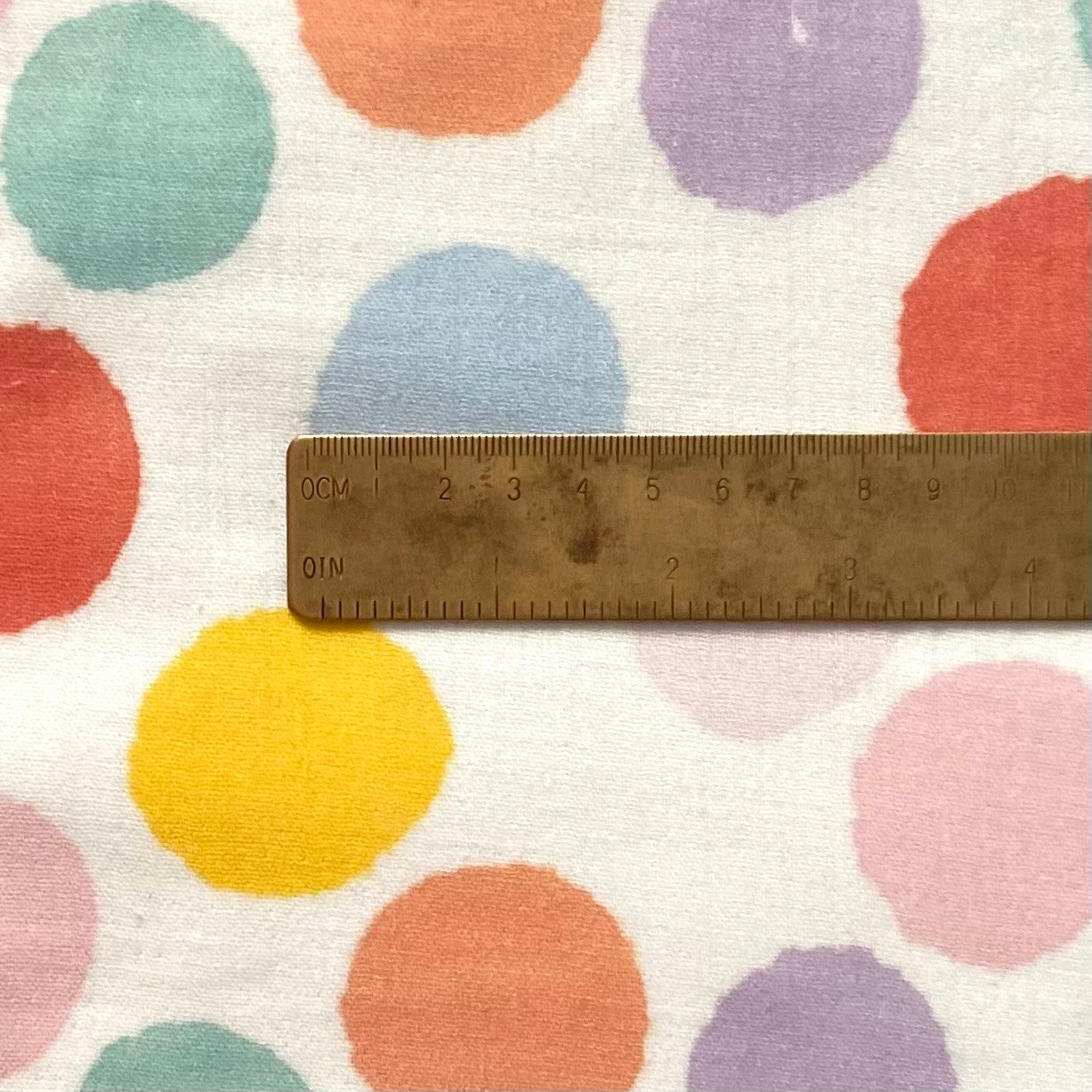 Retro Pastels - Dots Müslin Kumaş