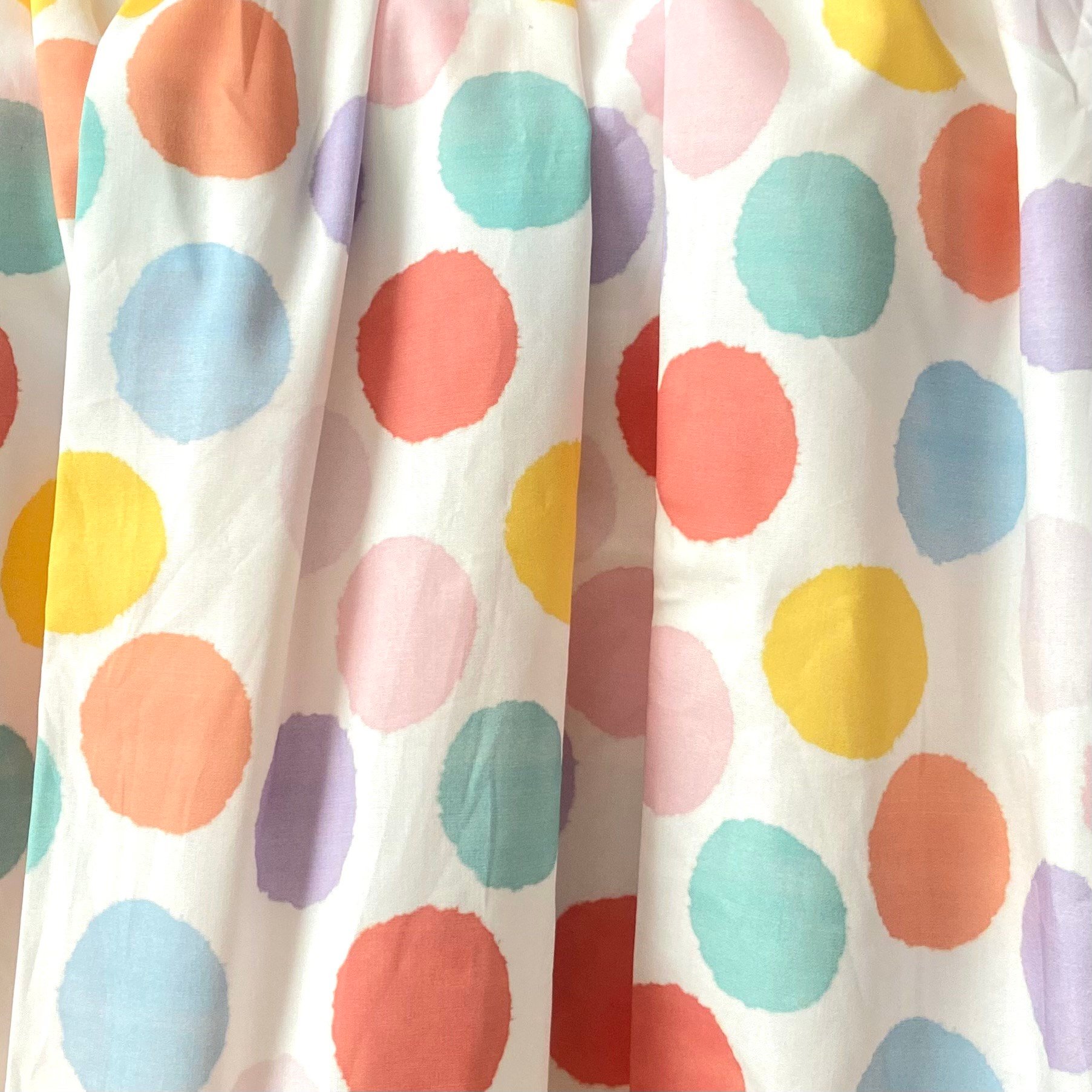 Retro Pastels - Dots Poplin Kumaş
