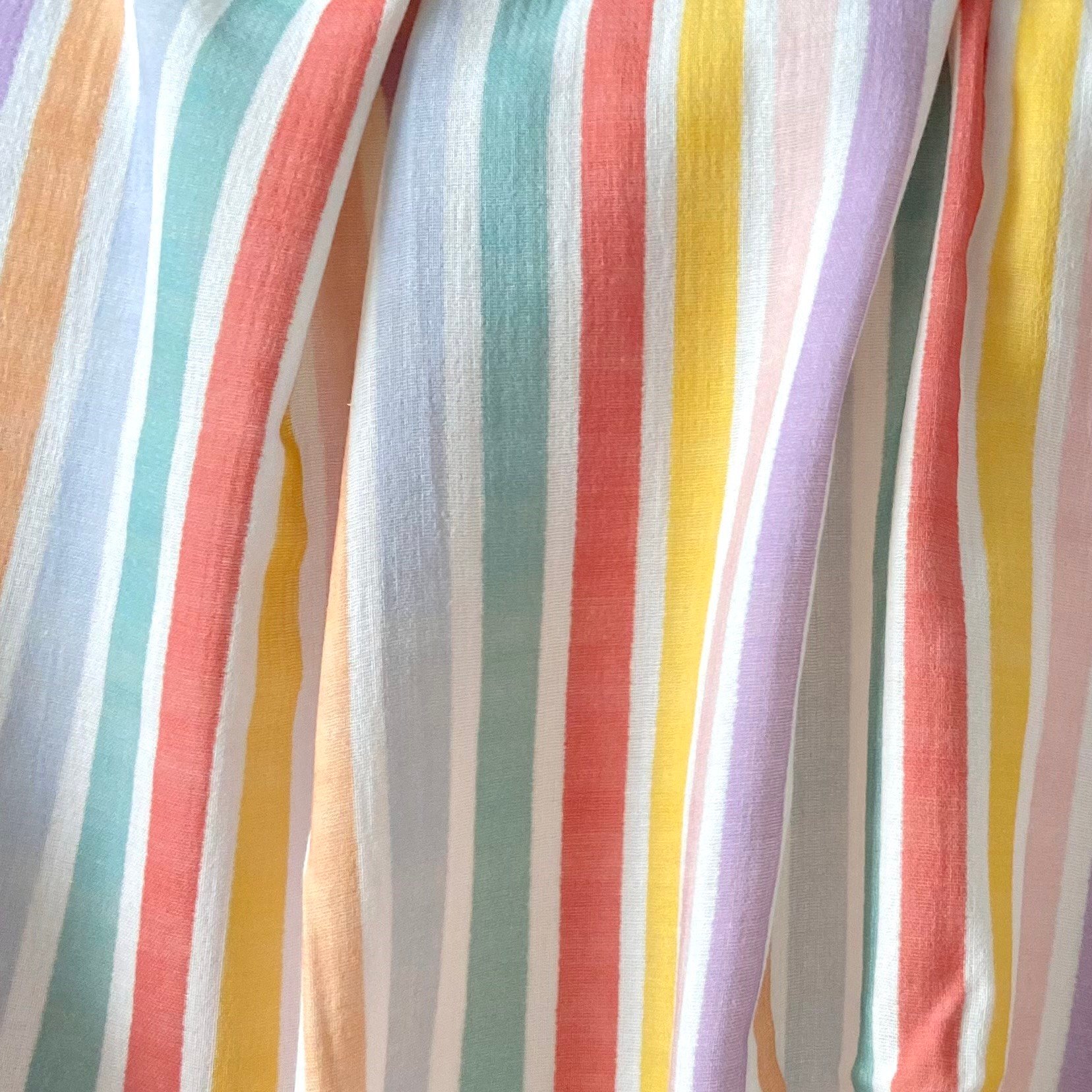 Retro Pastels - Stripes Müslin Kumaş