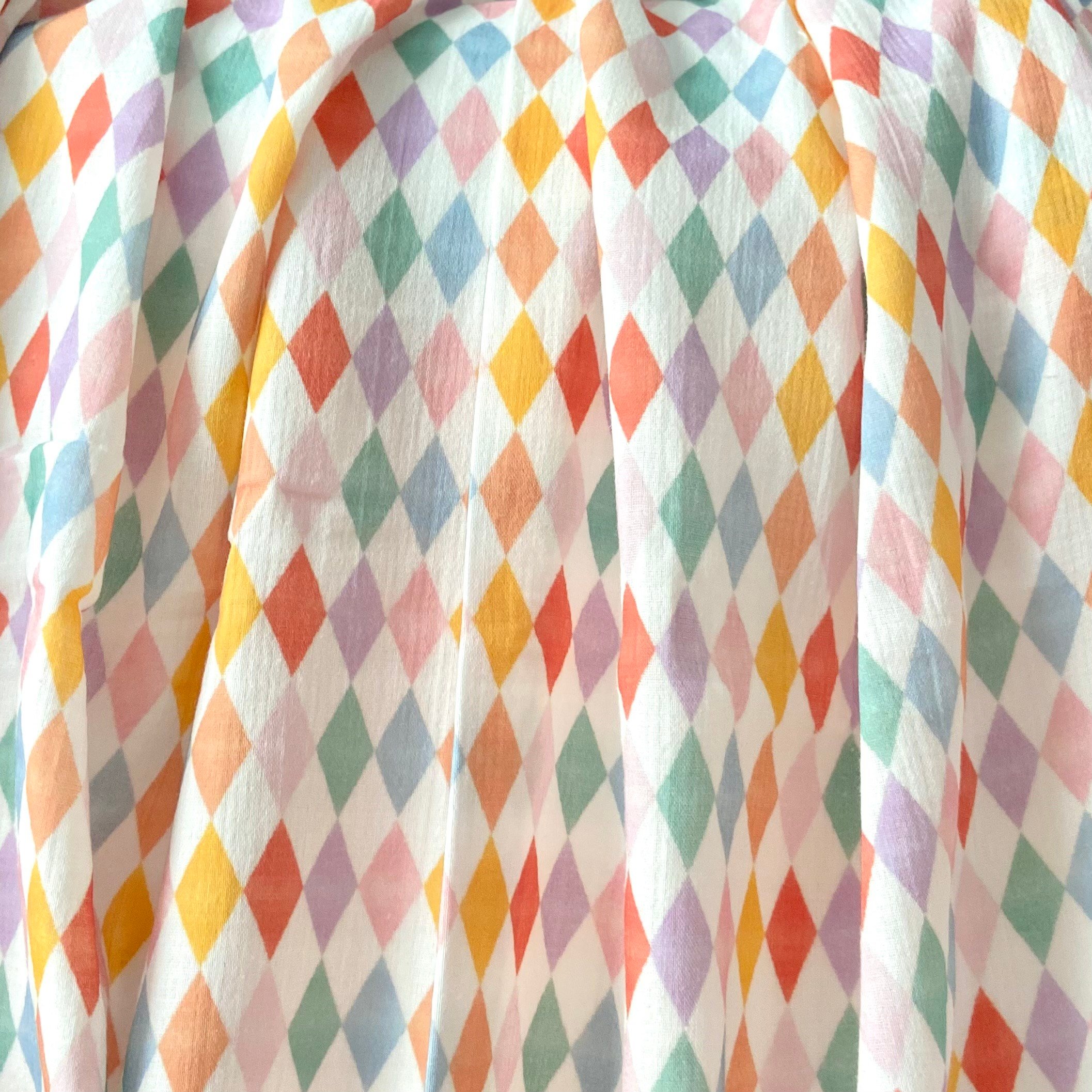 Retro Pastels - Tiles Müslin Kumaş