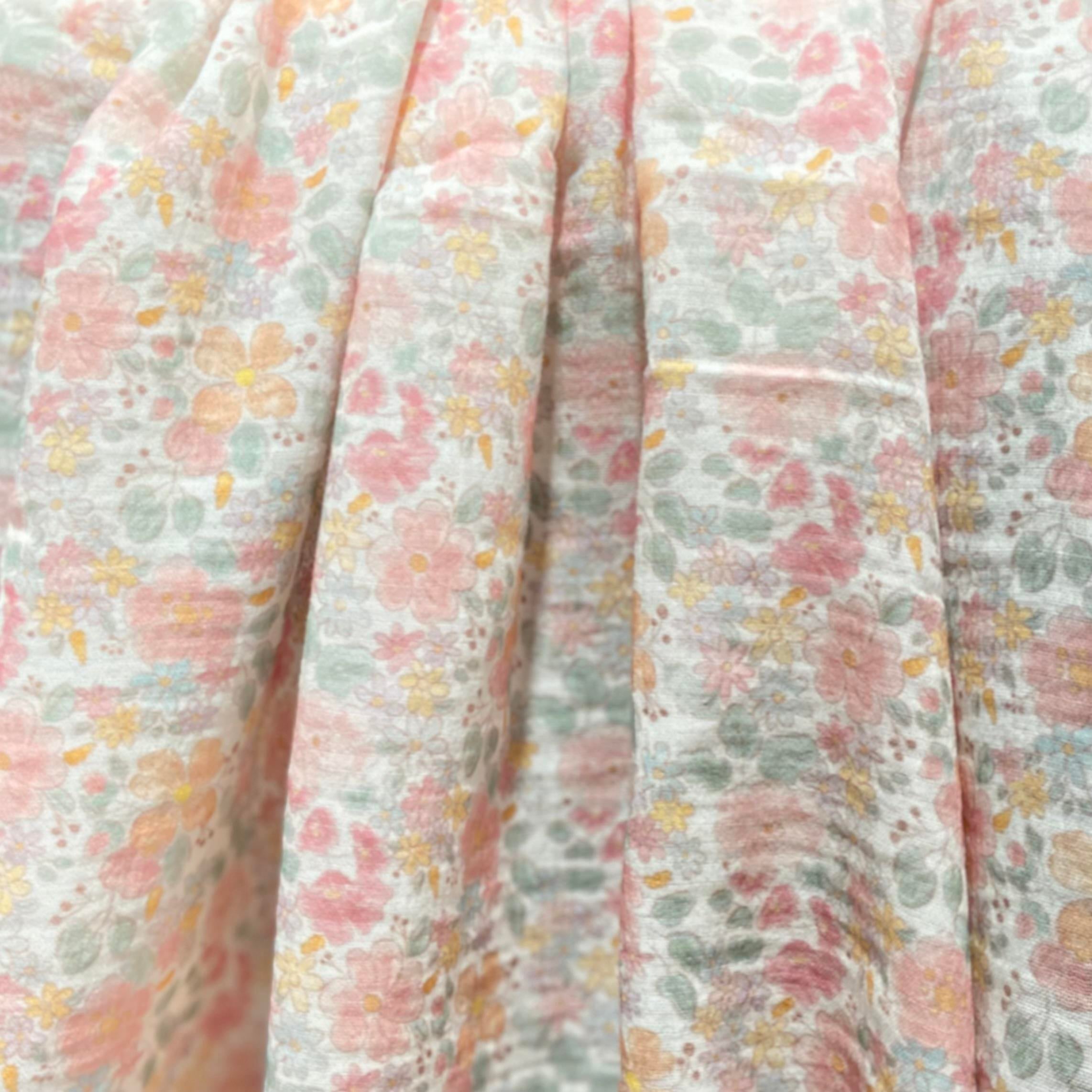 Soft Floral Müslin Kumaş
