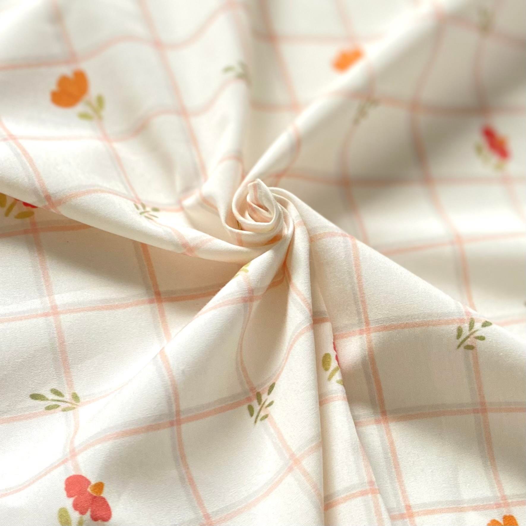 Solera - Squares Poplin Kumaş