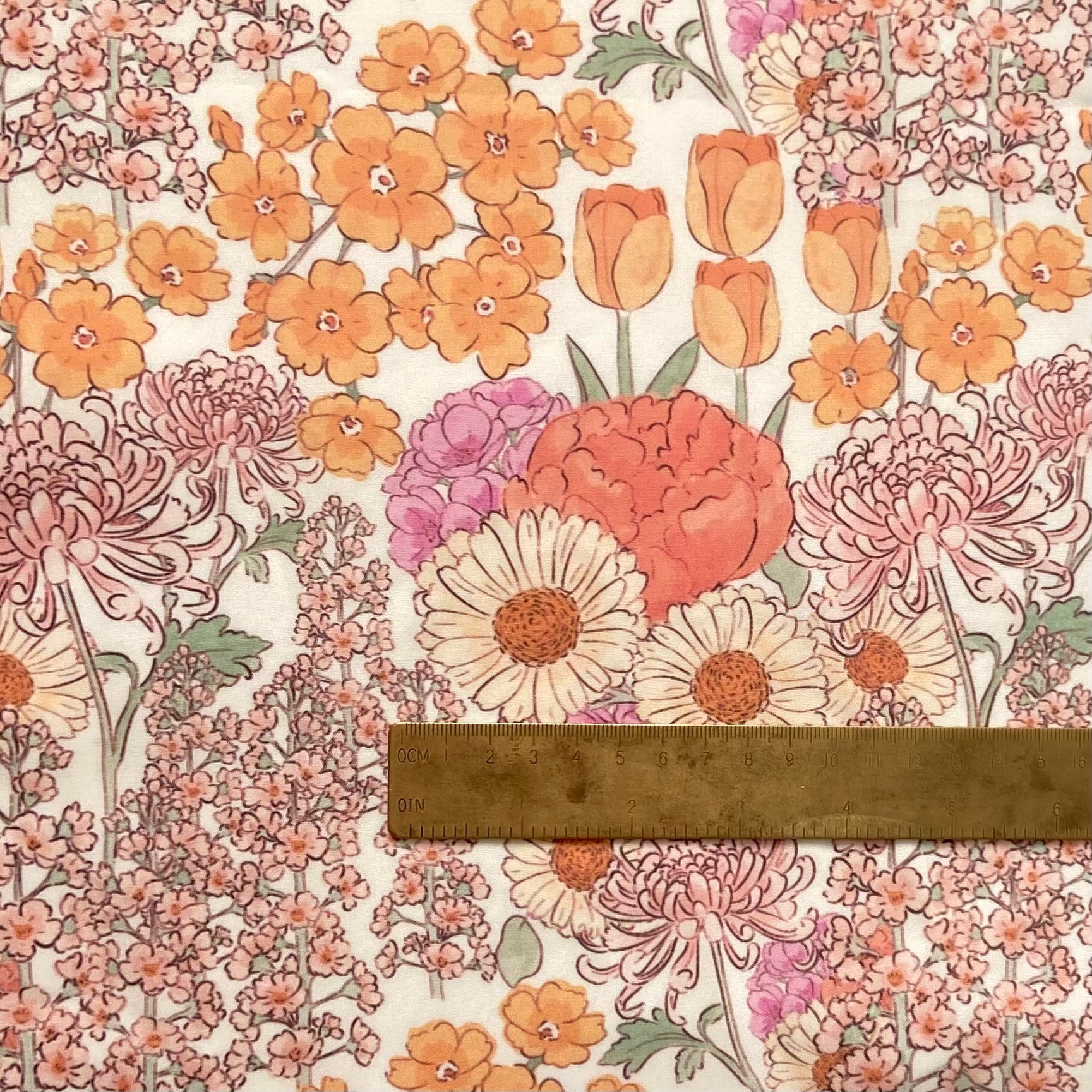 Sunset Blossom Poplin Kumaş