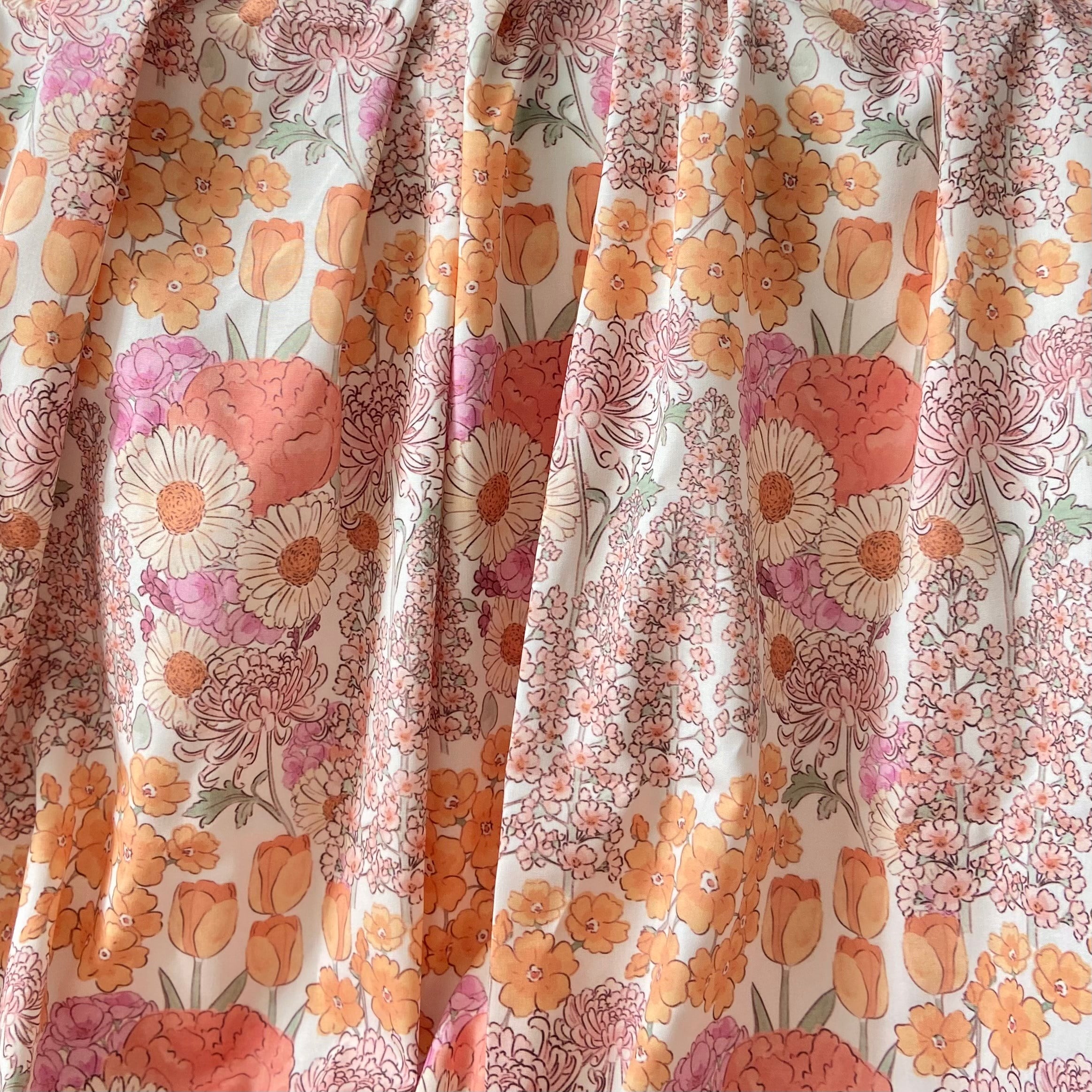 Sunset Blossom Poplin Kumaş