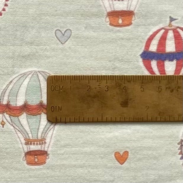 Up in the Skies - Mint Müslin Kumaş