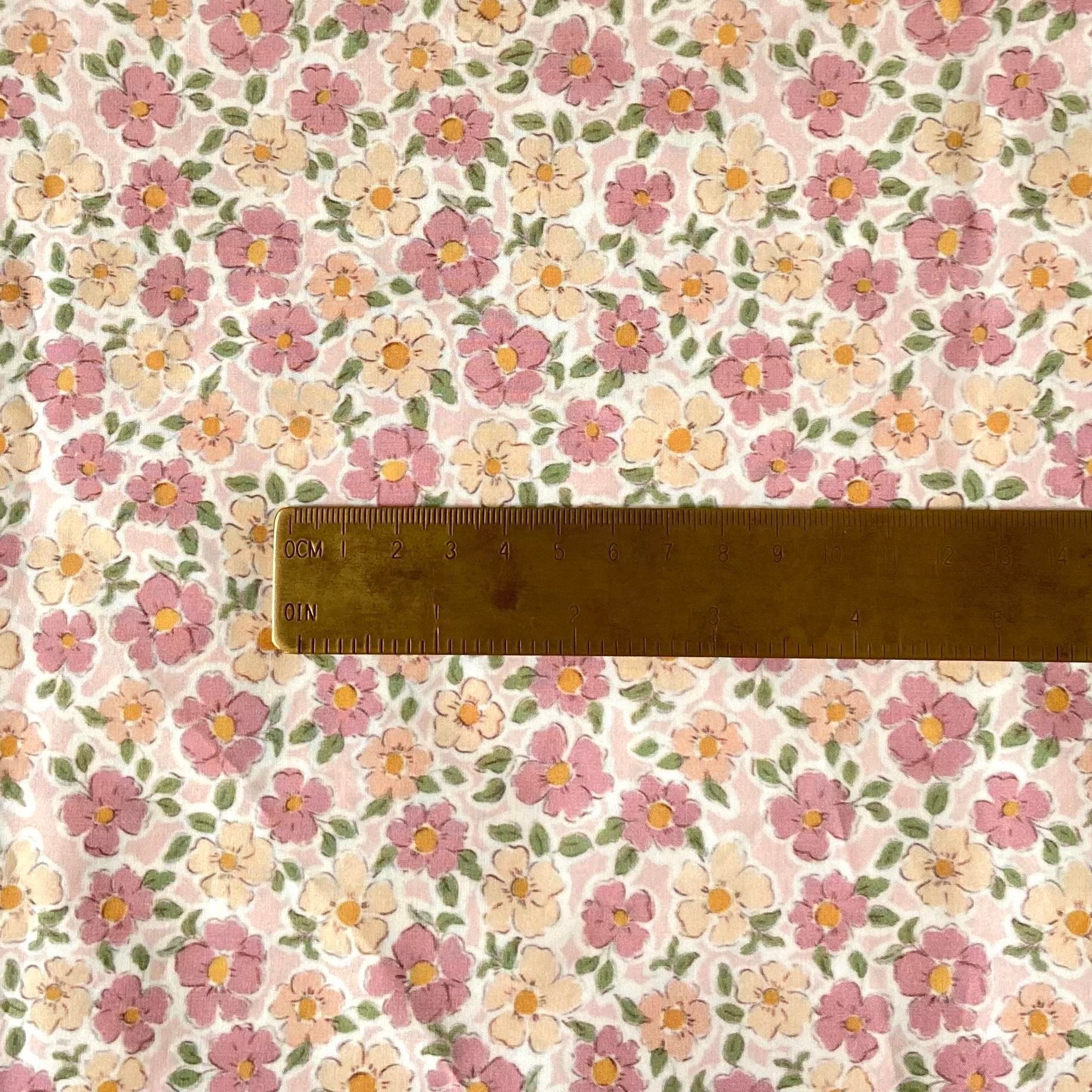 Vintage Bloom - Pink Poplin Kumaş