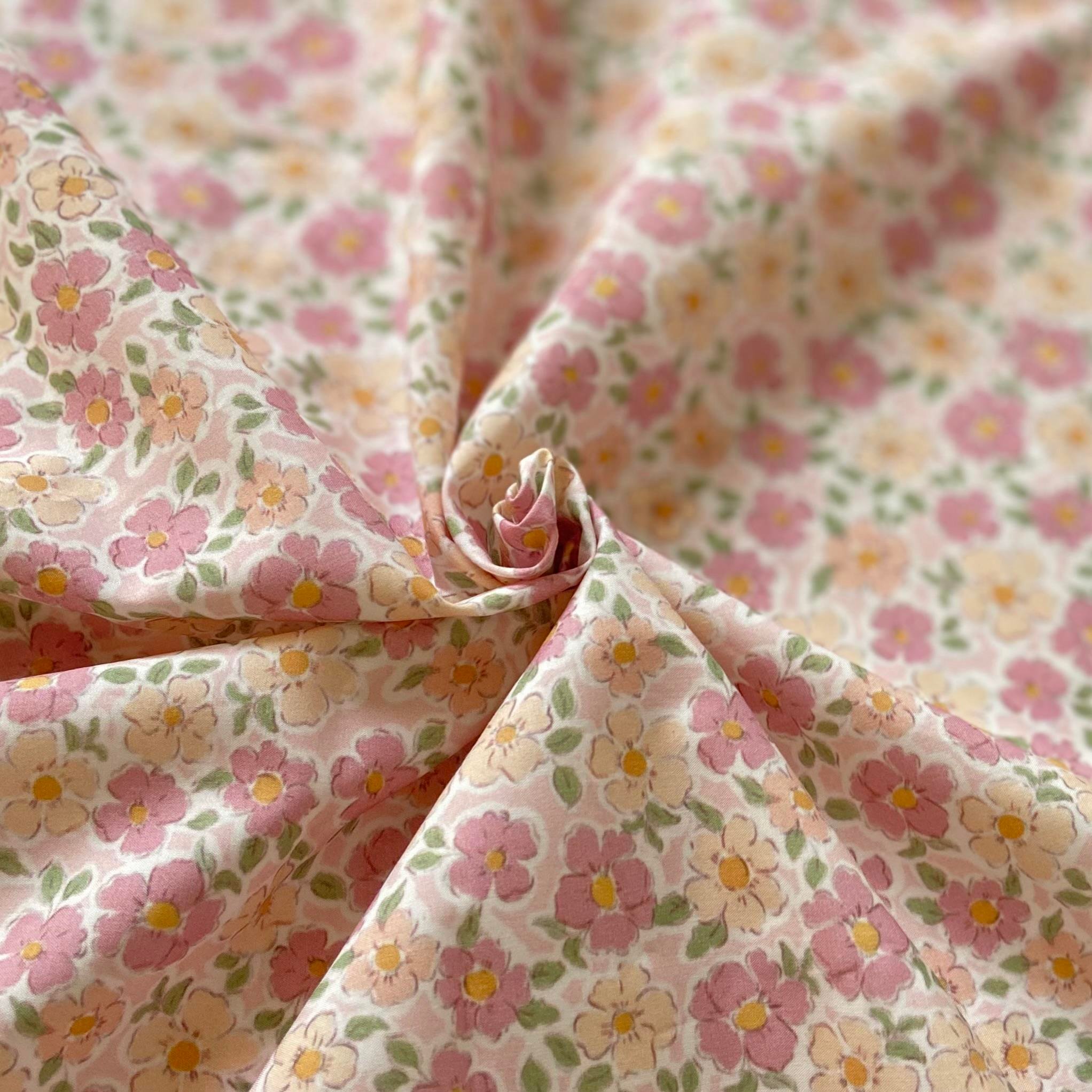 Vintage Bloom - Pink Poplin Kumaş