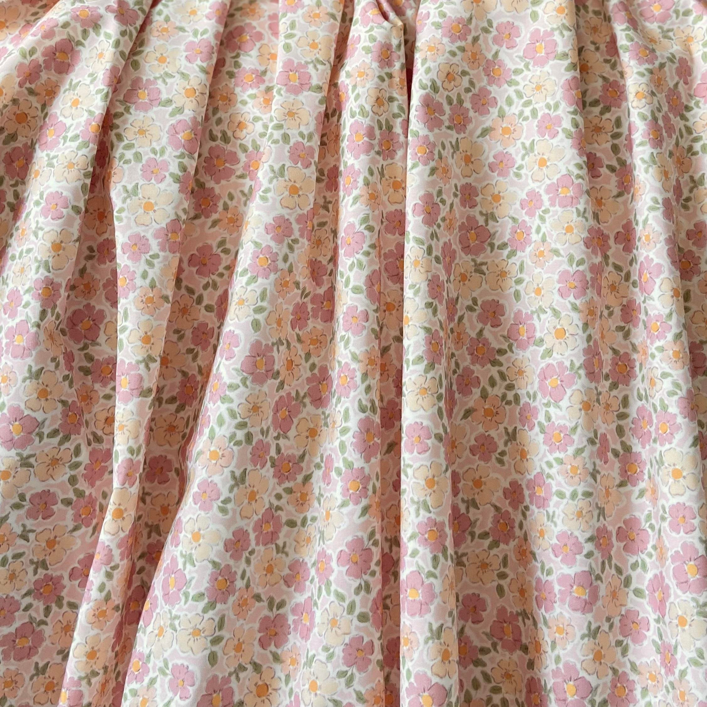 Vintage Bloom - Pink Poplin Kumaş