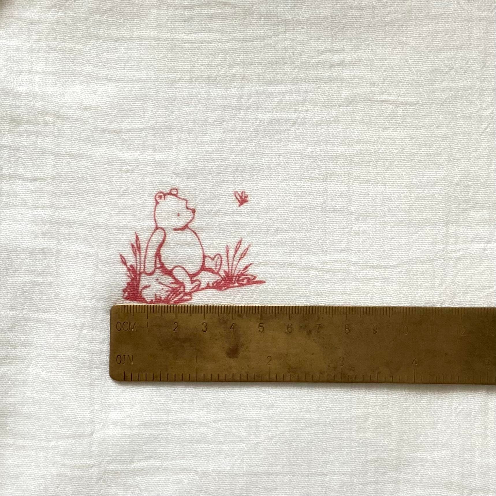 Winnie - Red Müslin Kumaş